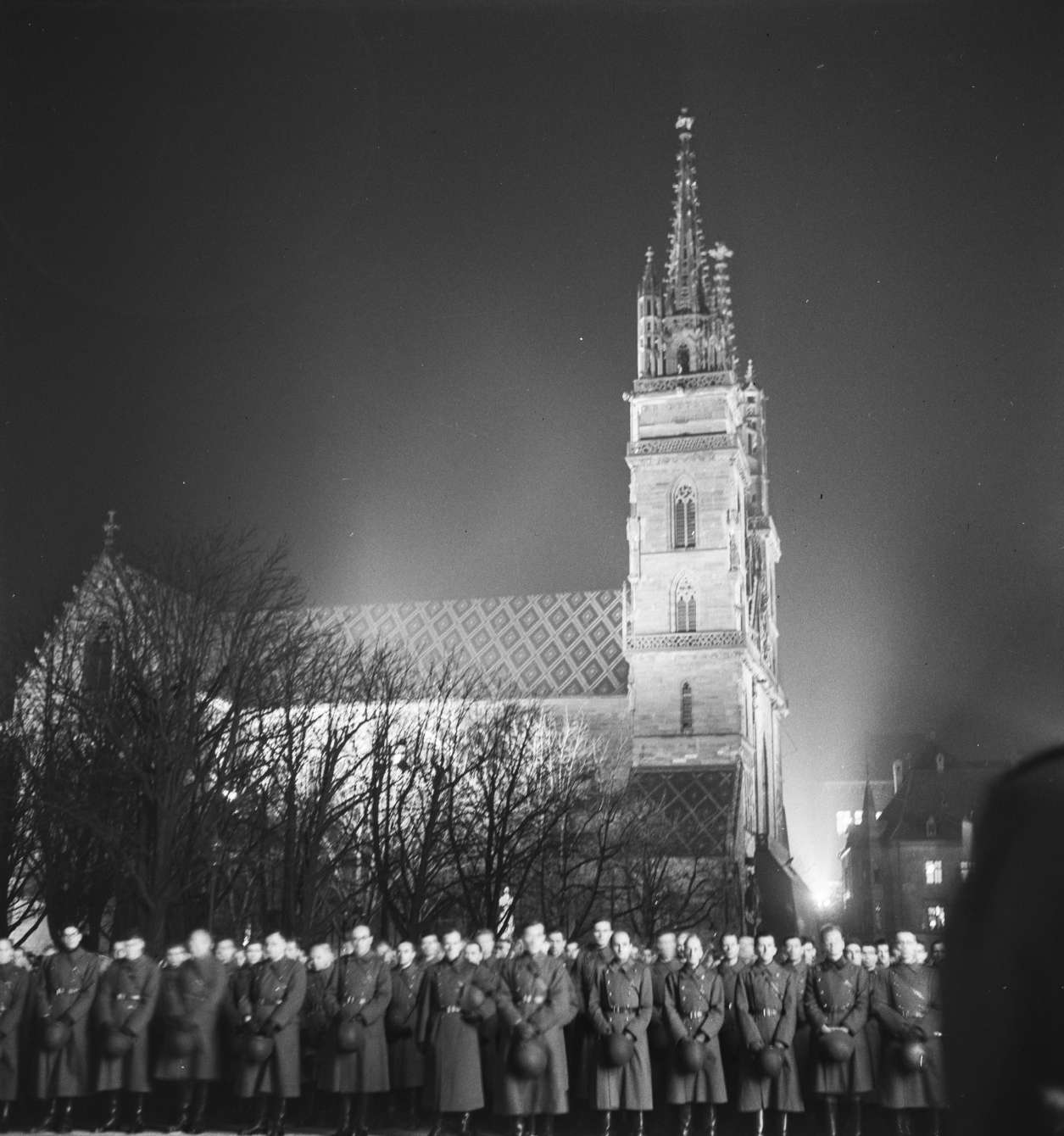 Soldatenweihnacht  auf dem Münsterplatz am 21. Dezember 1944