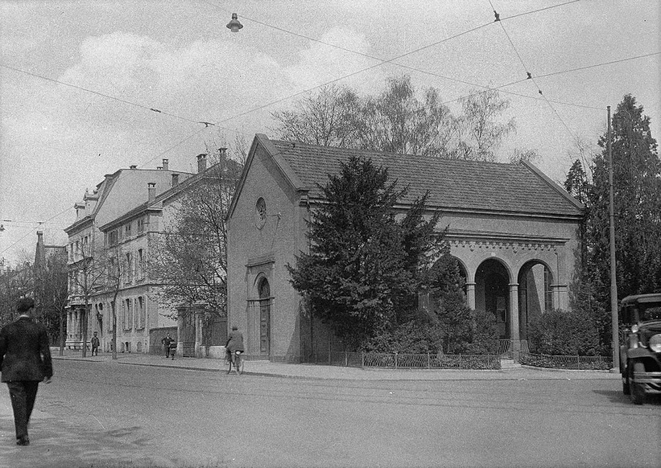 Spalengottesacker-Kapelle an der Schönbeinstrasse 1 (1851/52 erbaut, abgebrochen 1943)