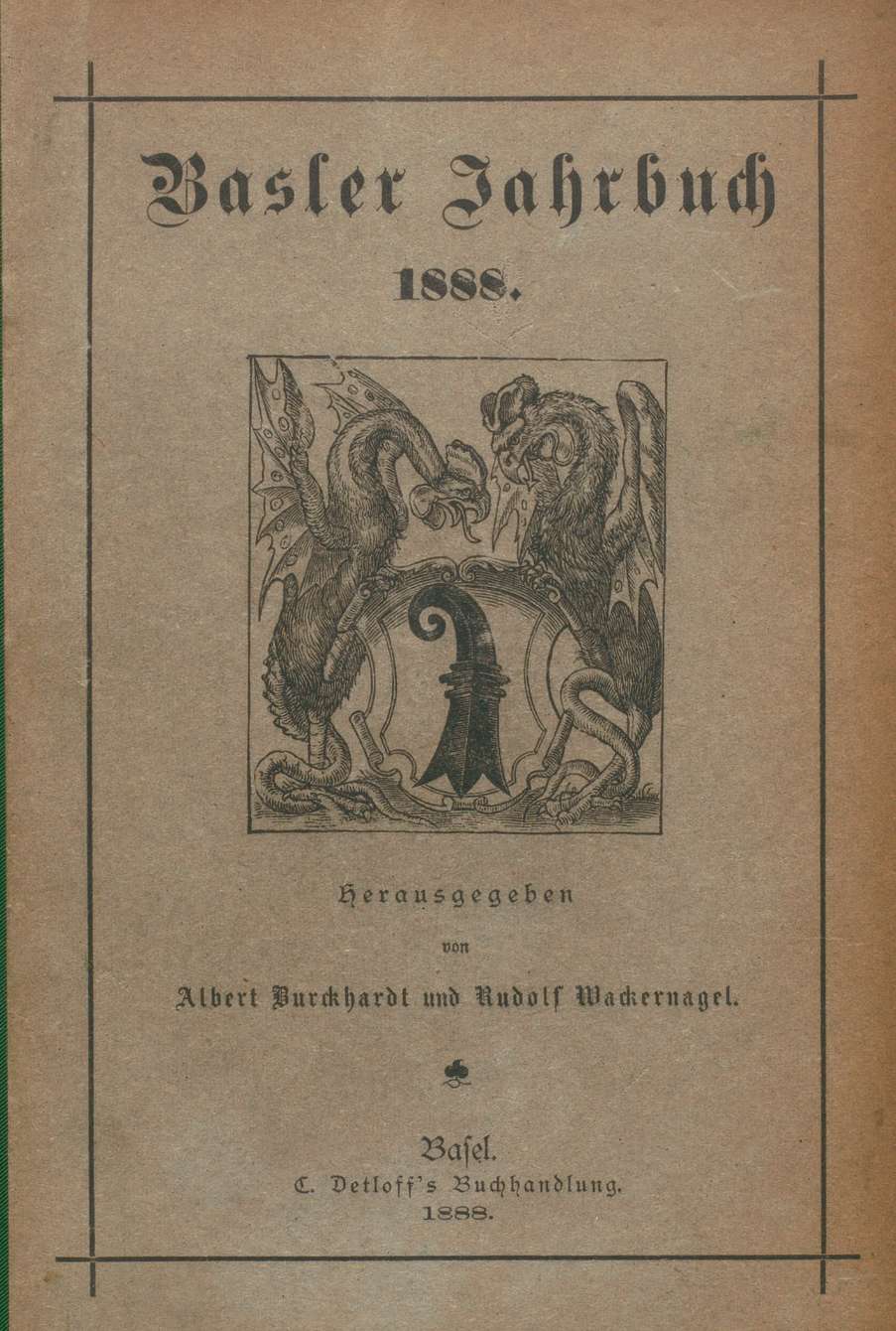 Cover Basler Stadtbuch 1888