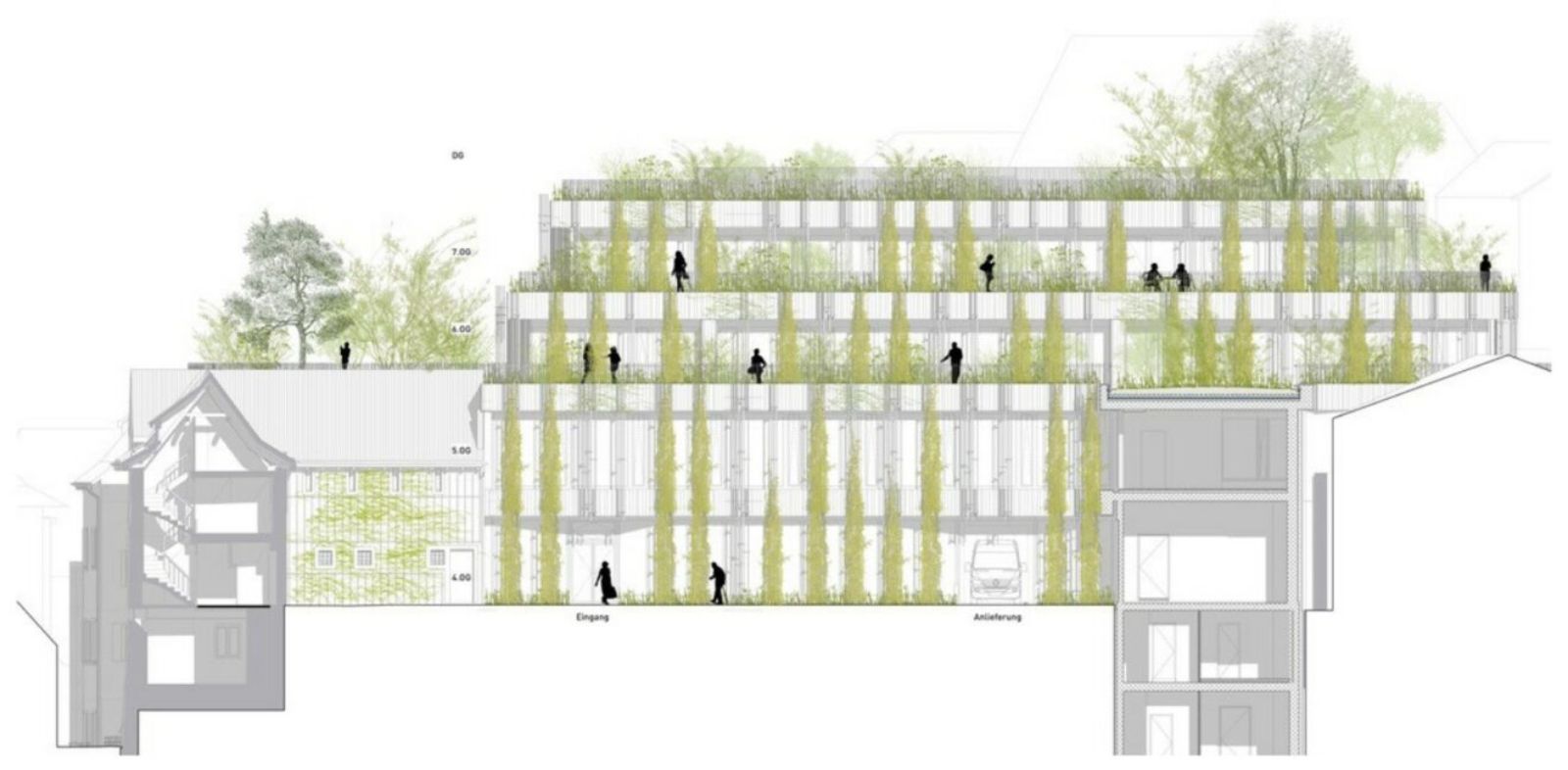 Visualisierung grüne Globus-Fassade – {source?html}