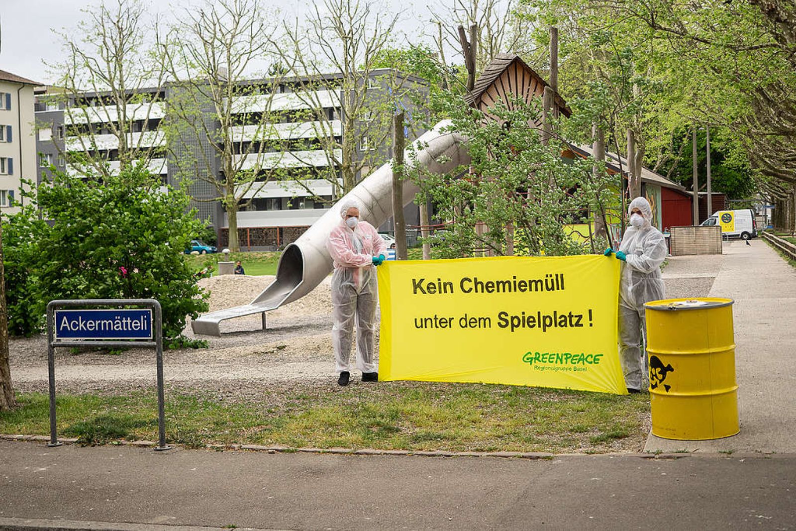 Greenpeace-Aktion auf dem Klybeck-Areal – {source?html}