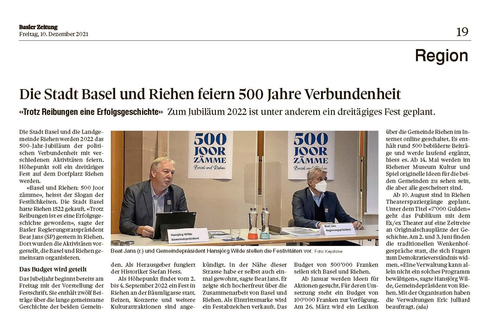 Basel und Riehen: 500 Joor zämme – Seite 10