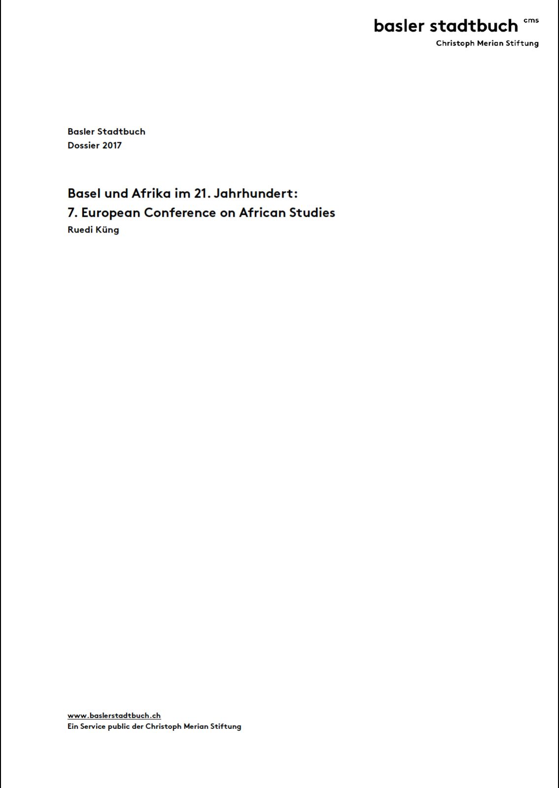 Basel und Afrika im 21. Jahrhundert – Seite 1
