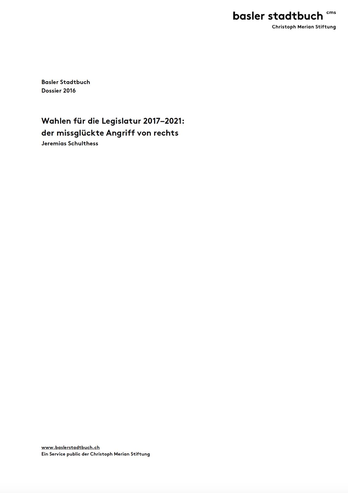 Wahlen für die Legislatur 2017–2021 – Seite 1