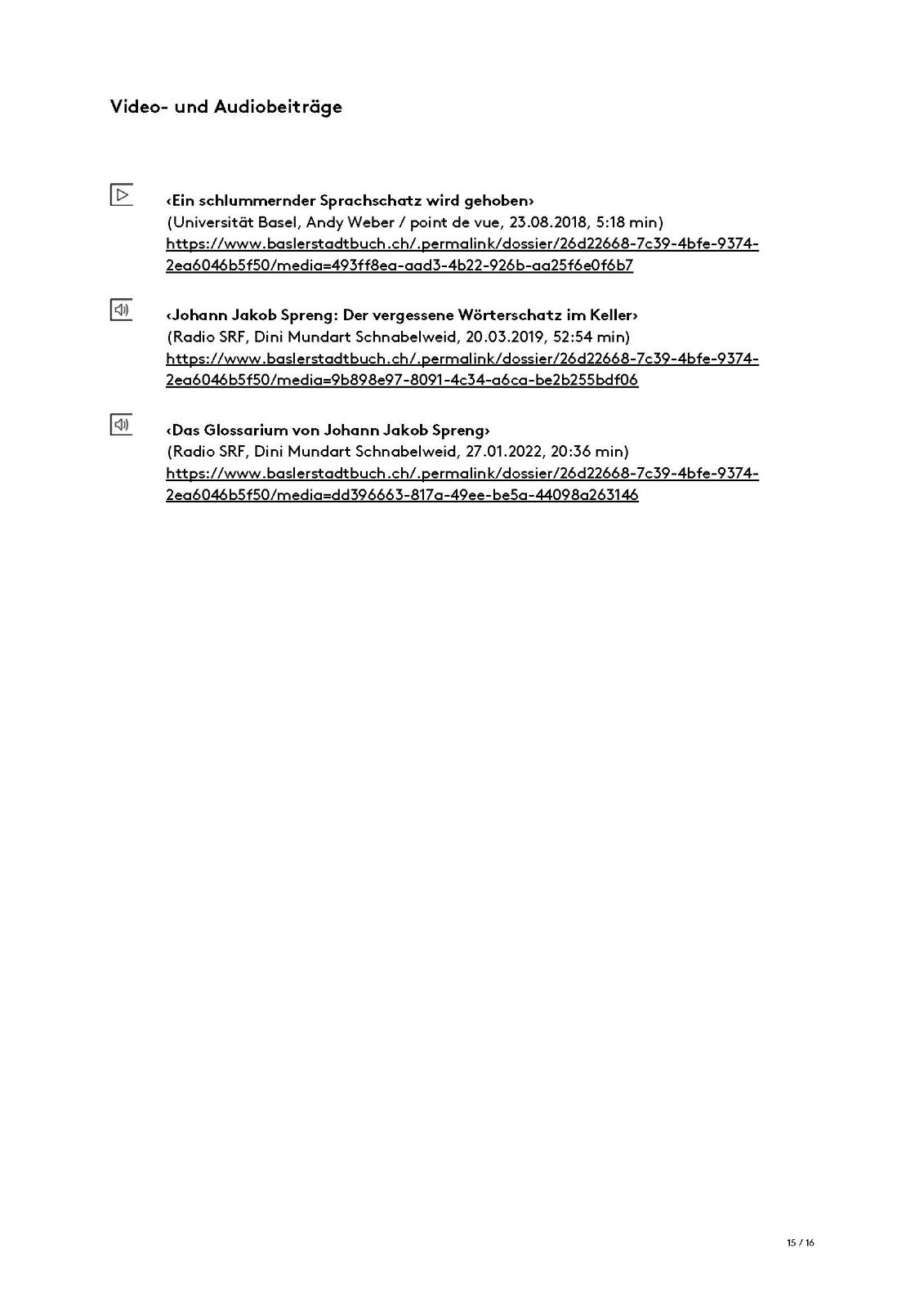 Wörtersammler Johann Jakob Spreng – Seite 15