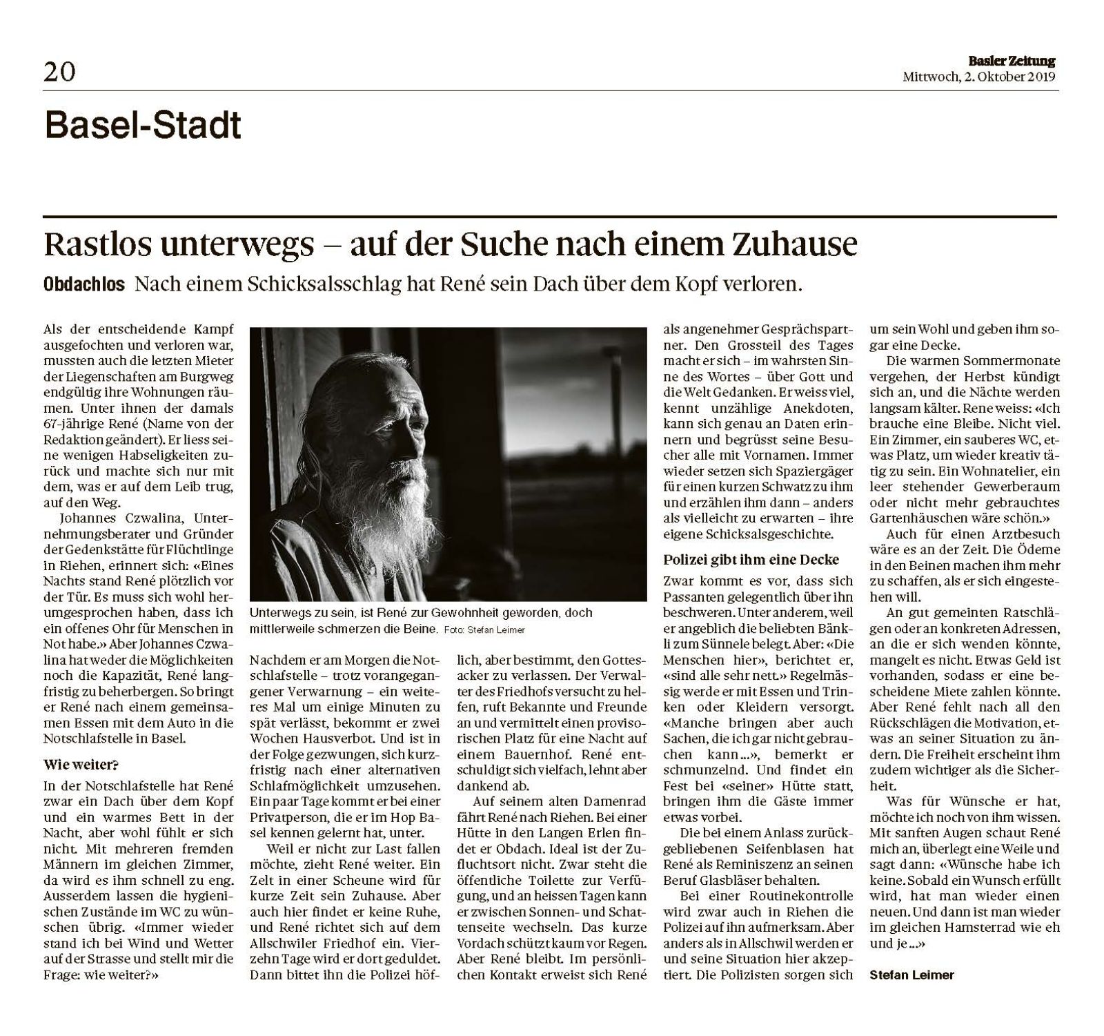 Ohne Obdach in Basel – Seite 14