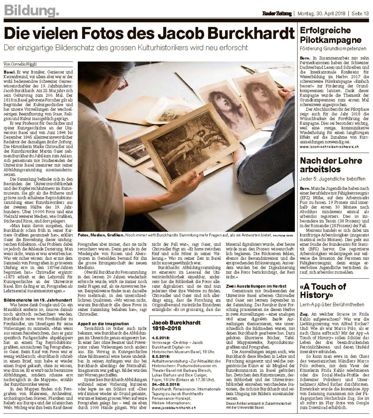 200 Jahre Jacob Burckhardt – Seite 13