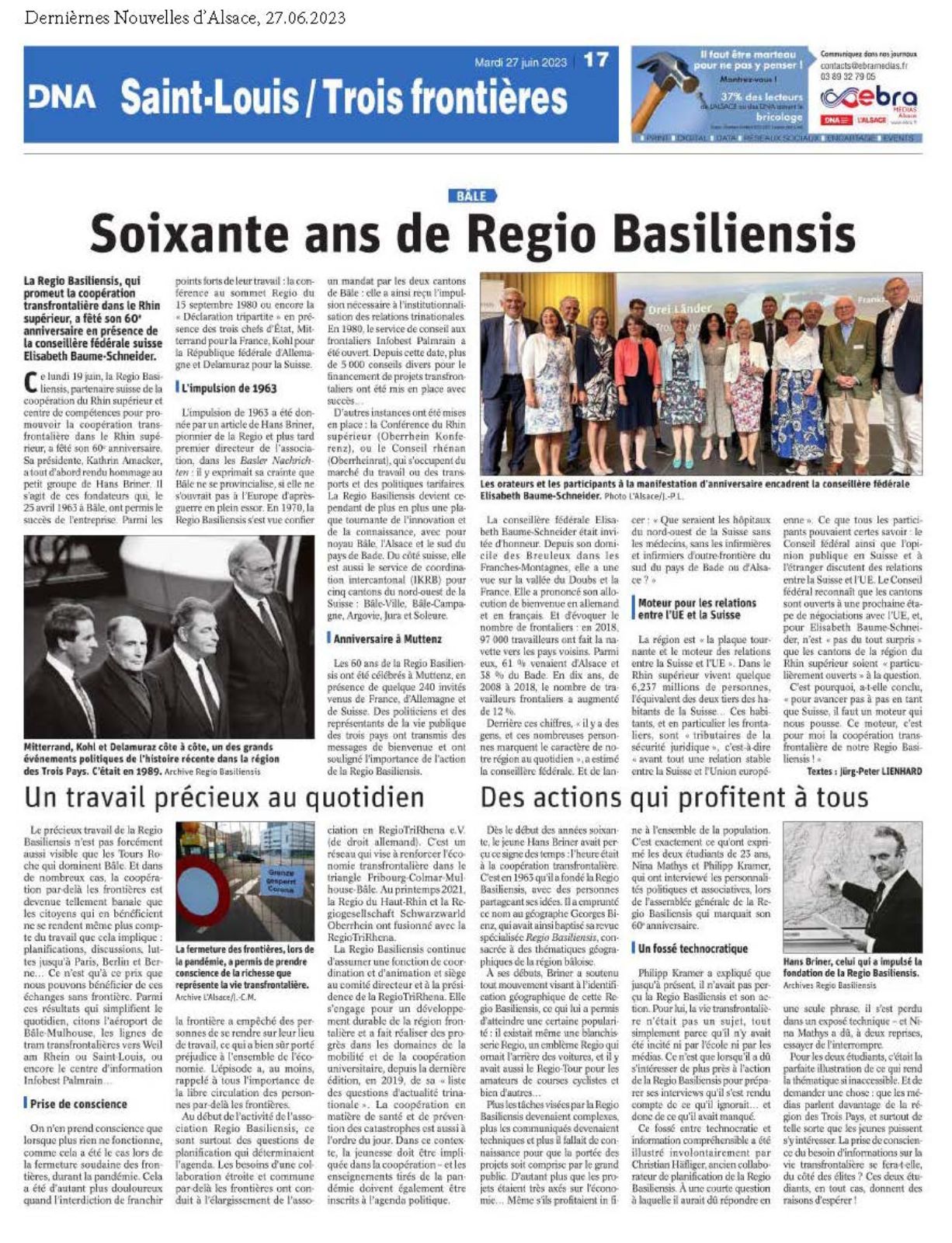 Regio Basiliensis: engagiert seit 60 Jahren – Seite 17