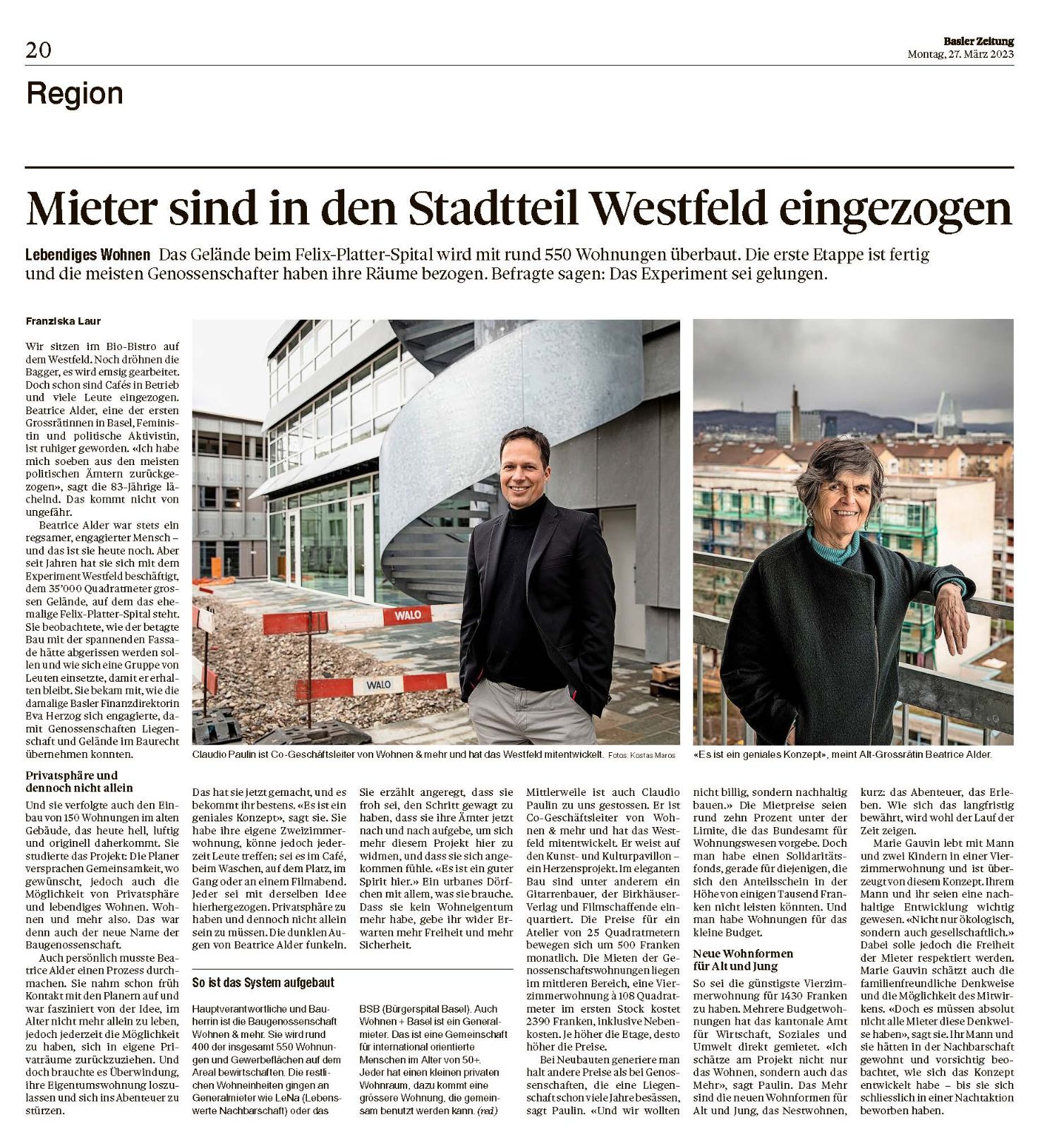 Das Westfeld: vom Spital zum Wohnquartier – Seite 20