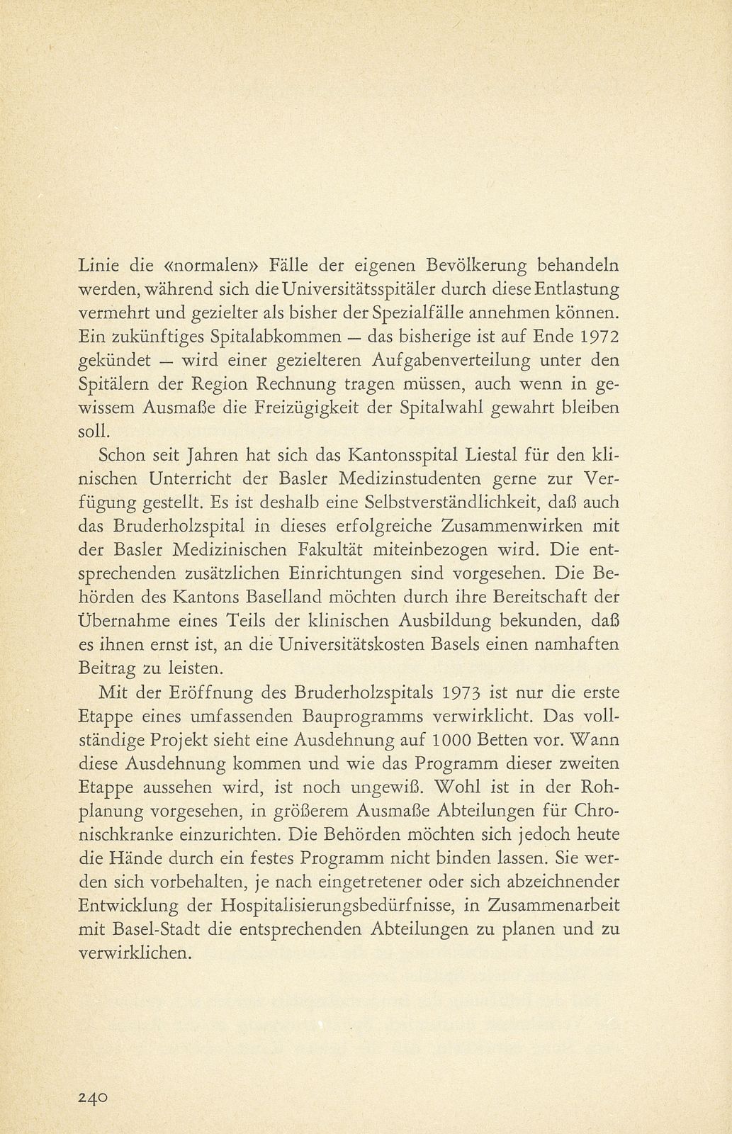 Der Neubau des Bruderholzspitals [Einleitung E. Loeliger, Regierungsrat] – Seite 2