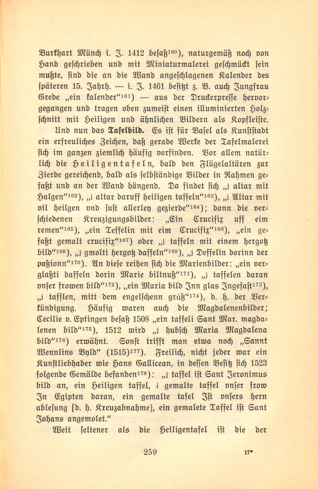 Der Basler Hausrat im Zeitalter der Spätgotik. (An Hand der schriftlichen Überlieferung.) – Seite 19