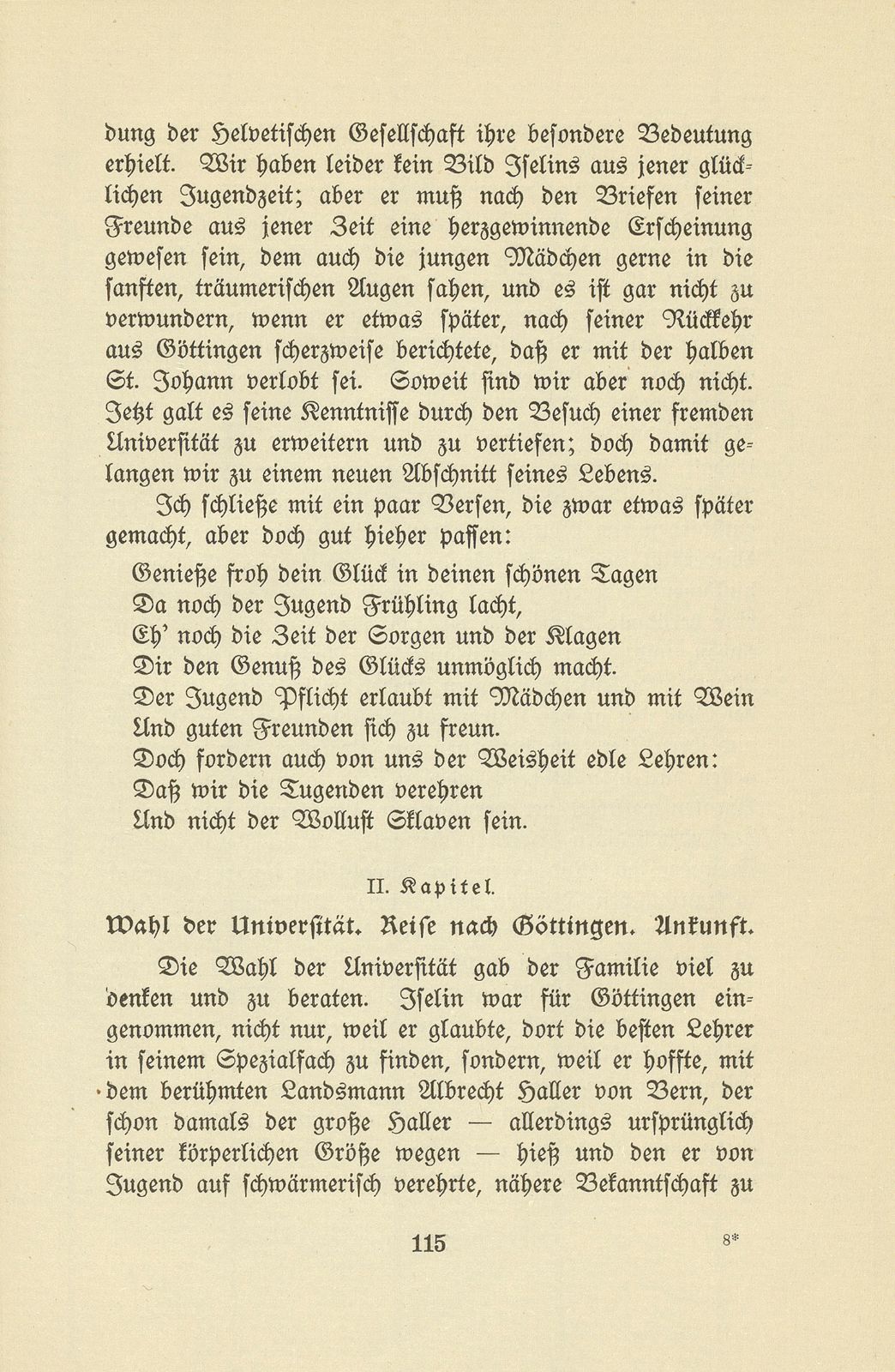 Isaak Iselin als Student in Göttingen (1747/48) – Seite 15