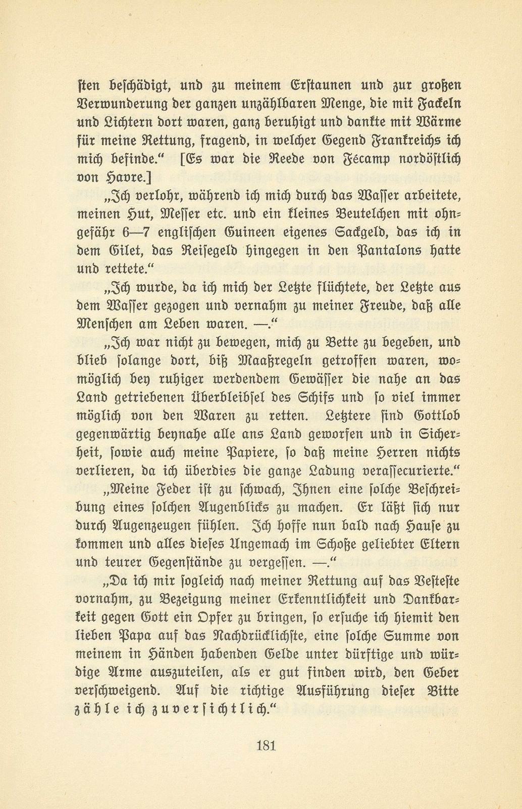 Abenteuer eines jungen Basler Kaufmanns vor hundert Jahren. Theodor von Speyr – Seite 25