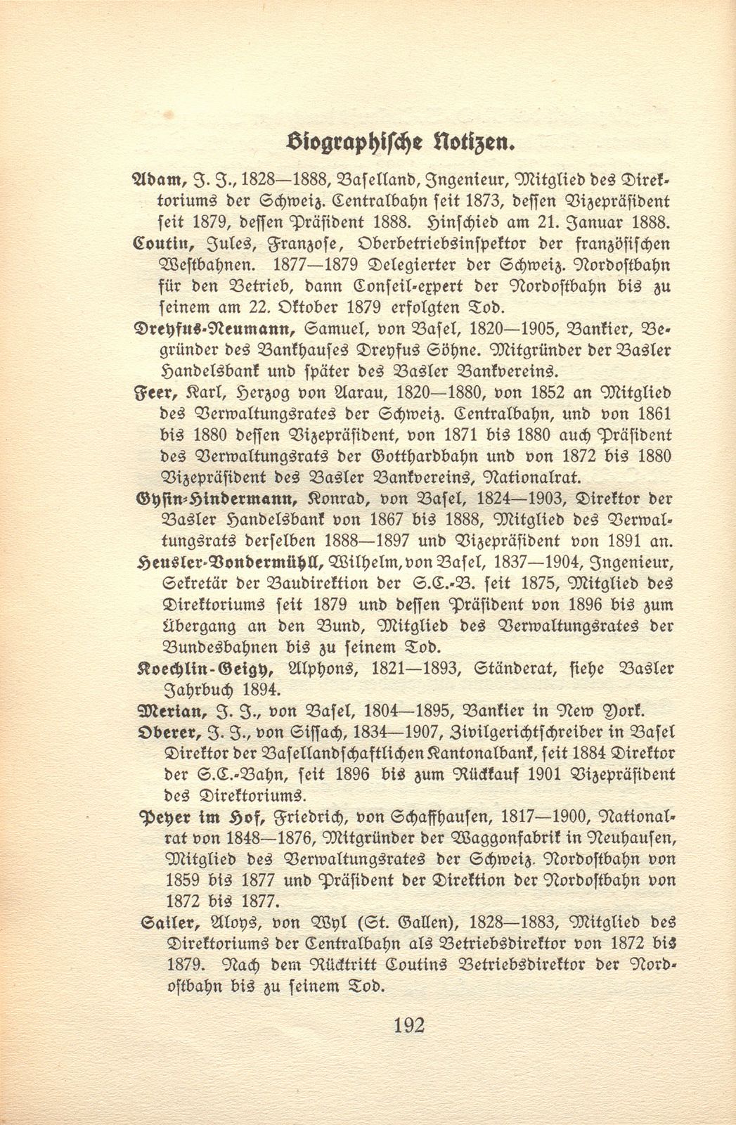 Von den Schweizer Bahnen und Banken in der kritischen Zeit der 1870er und der 1880er Jahre – Seite 48