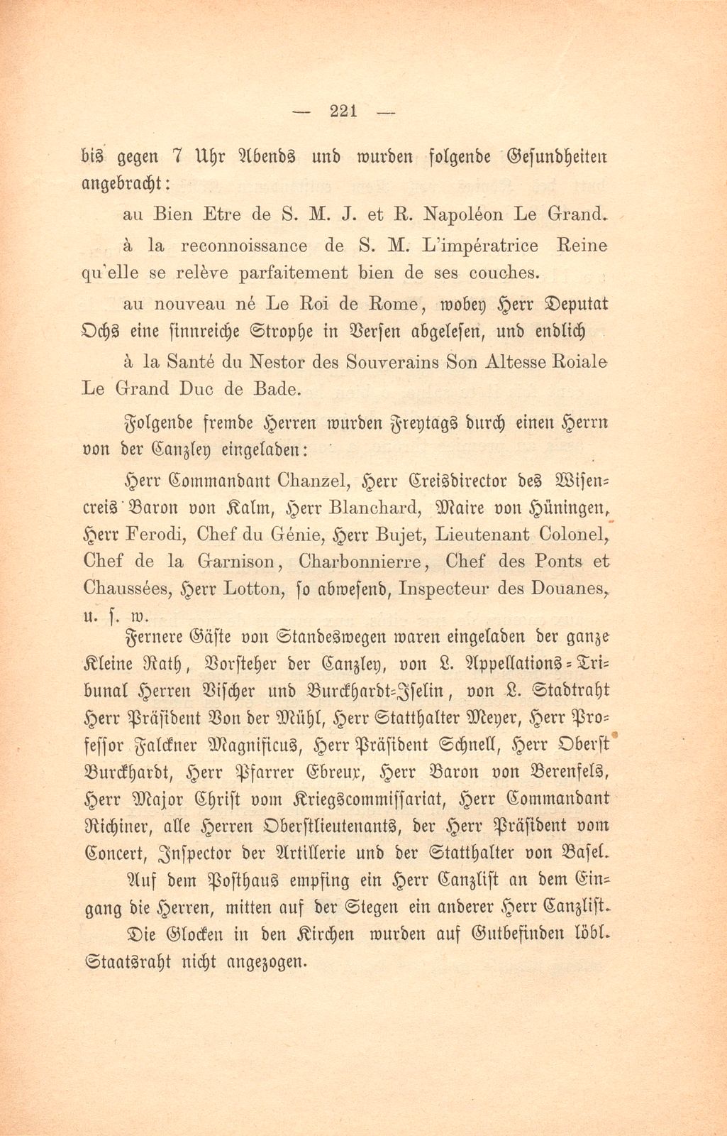 Miscellen: I. Fest in Basel zu Ehren der Geburt des Königs von Rom 1811 – Seite 3