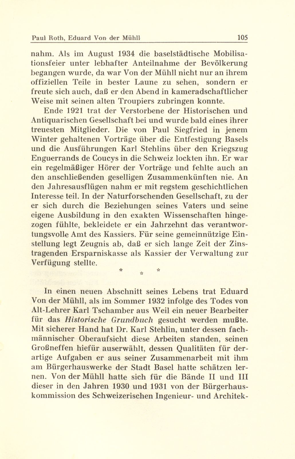 Eduard Von der Mühll 1882-1943 – Seite 3