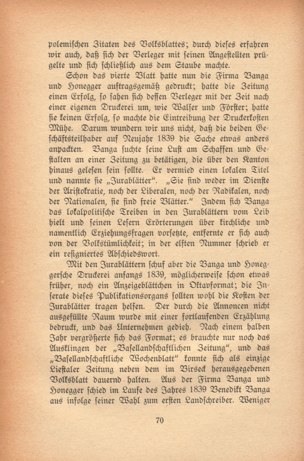 Die Anfänge des Zeitungswesens in Baselland – Seite 8