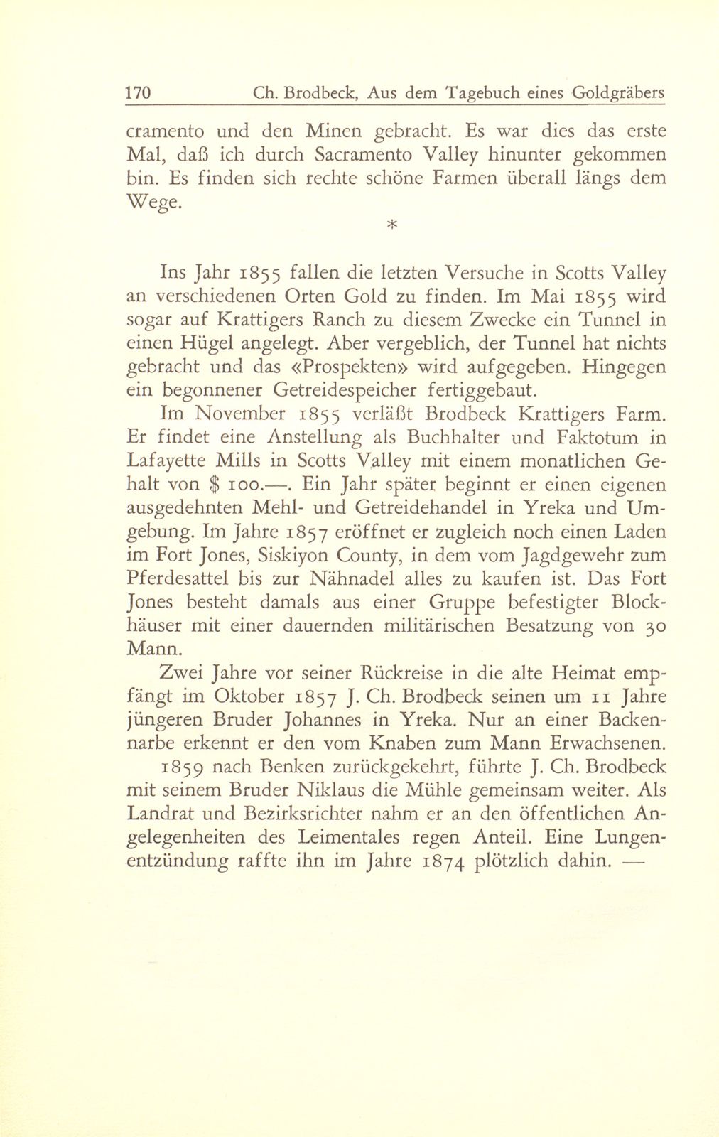 Aus dem Tagebuch eines Goldgräbers in Kalifornien [J. Chr. Brodbeck] – Seite 49