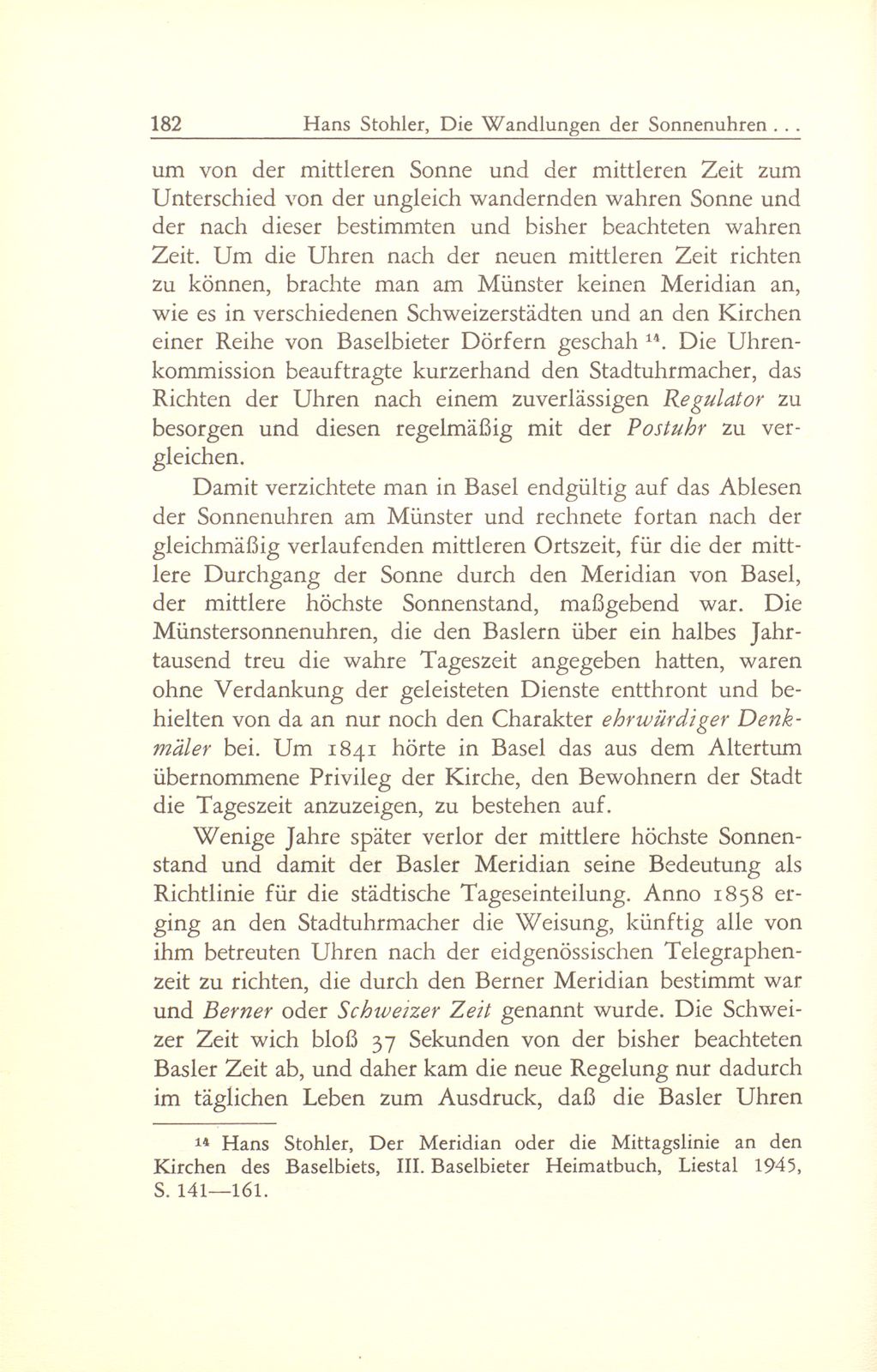 Die Wandlungen der Sonnenuhren am Basler Münster und die Basler Zeitmessung seit 1798 – Seite 12