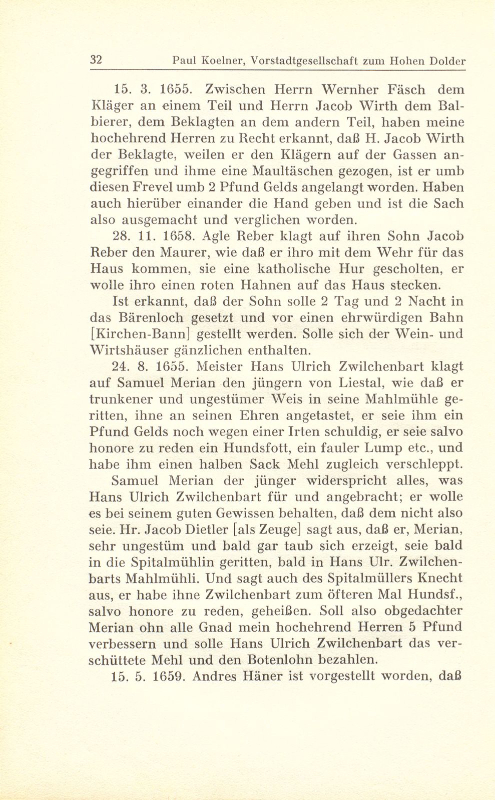 Aus der Gerichtspraxis der Vorstadtgesellschaft zum Hohen Dolder – Seite 16