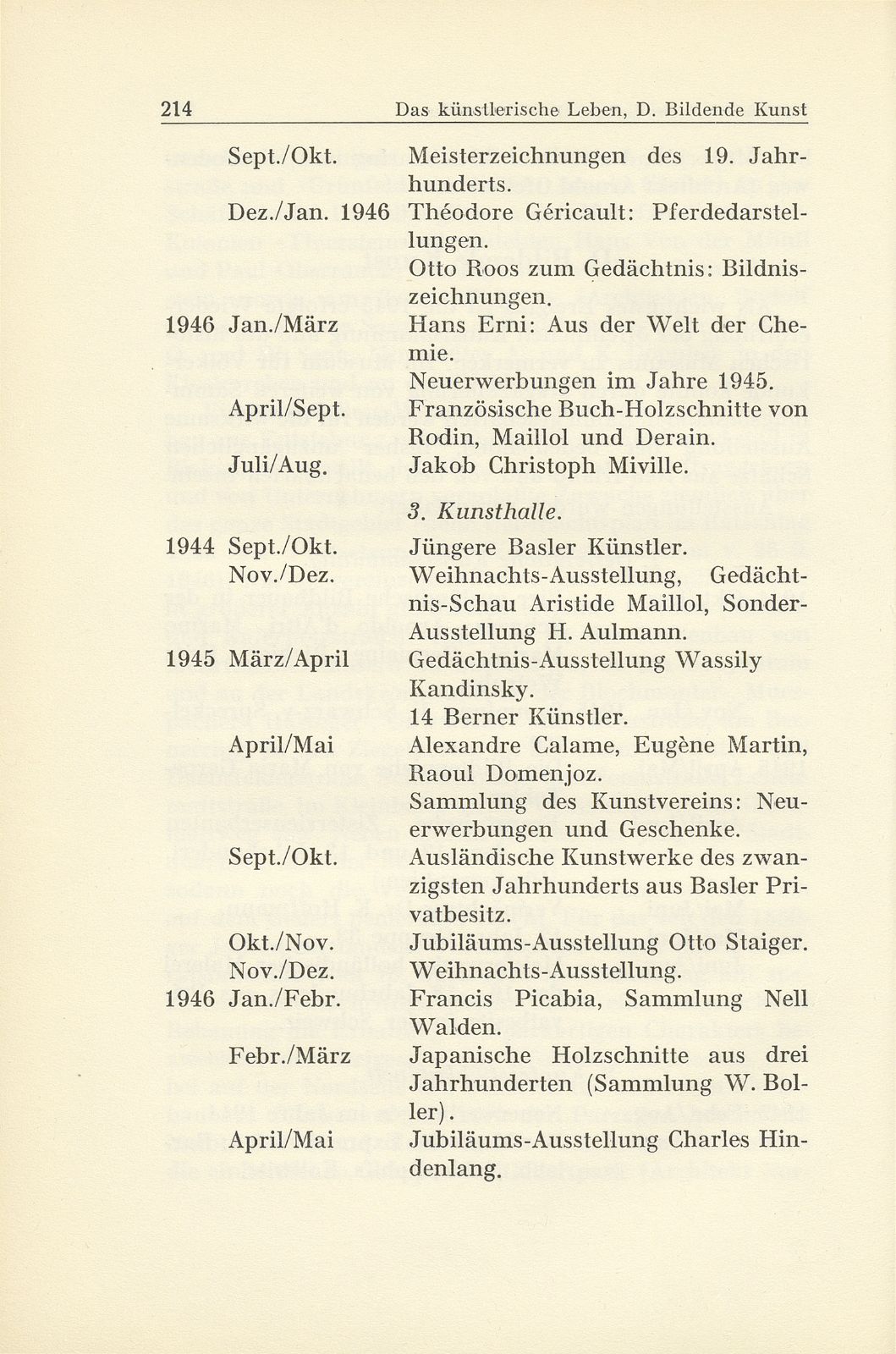 Das künstlerische Leben in Basel vom 1. Oktober 1945 bis 30. September 1946 – Seite 2