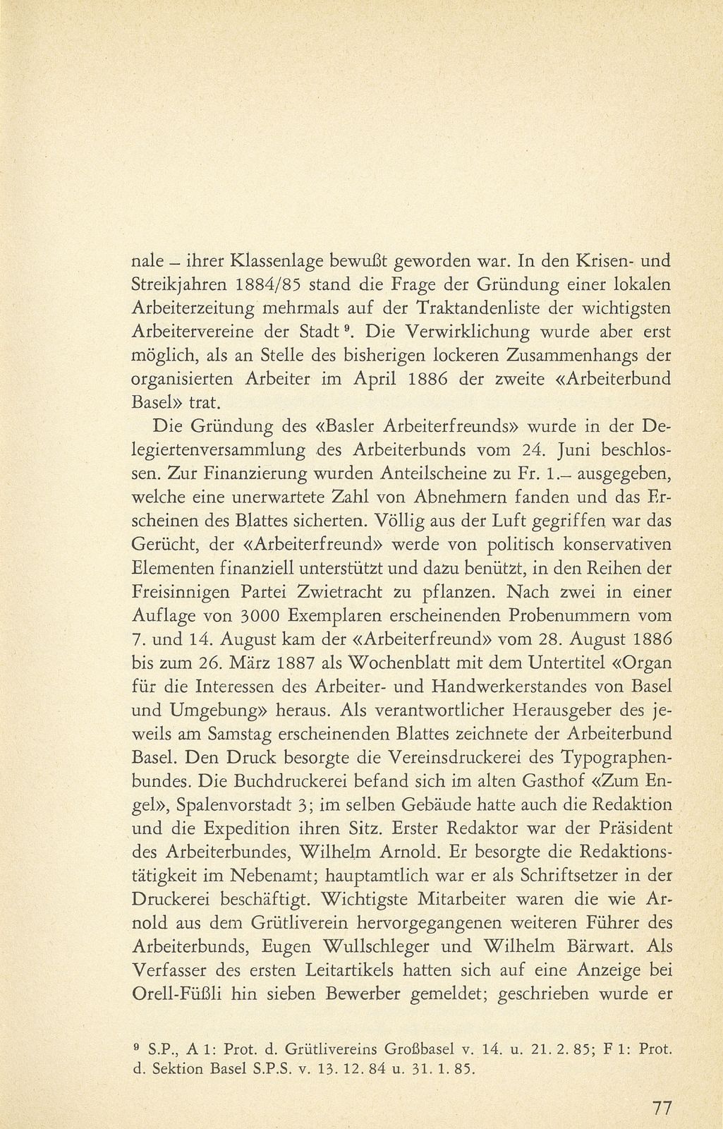 Die sozialdemokratische Presse in Basel bis zum Ersten Weltkrieg – Seite 9