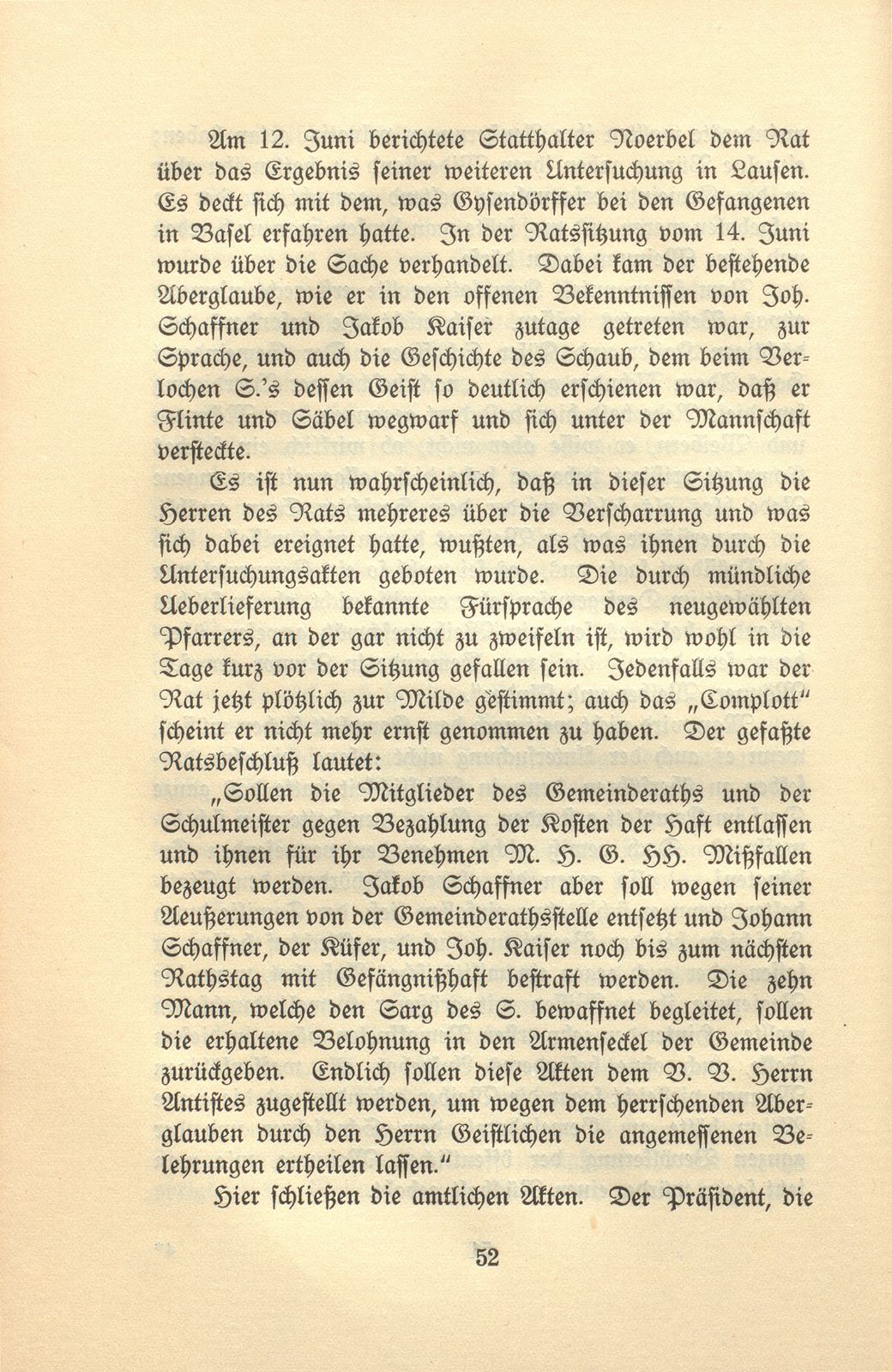 Eine Baselbieter Dorfrevolte im Jahre 1809 – Seite 22