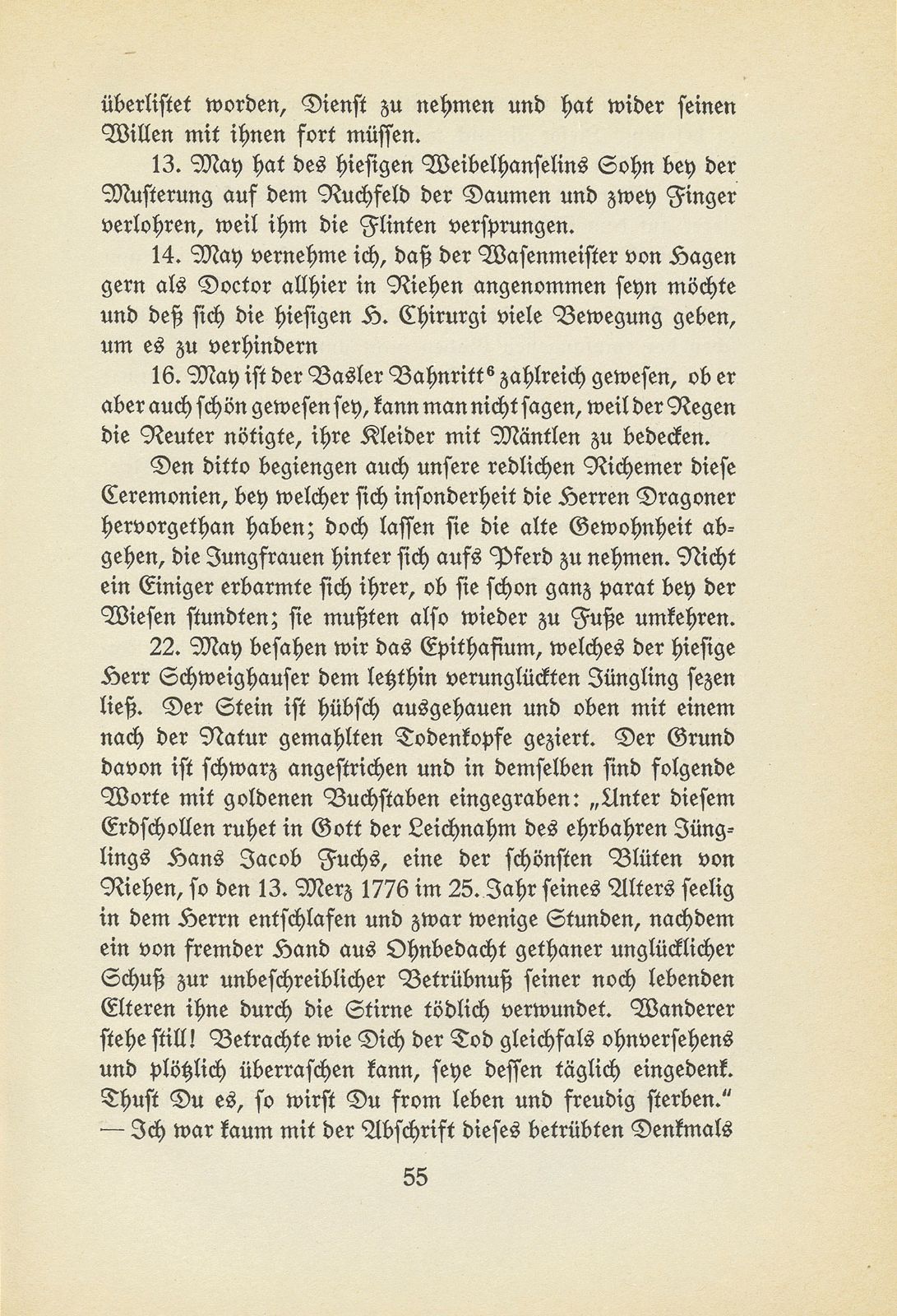 Streifzüge durch ein Notizbuch aus der Zopfzeit. [Emanuel Le Grand] – Seite 5