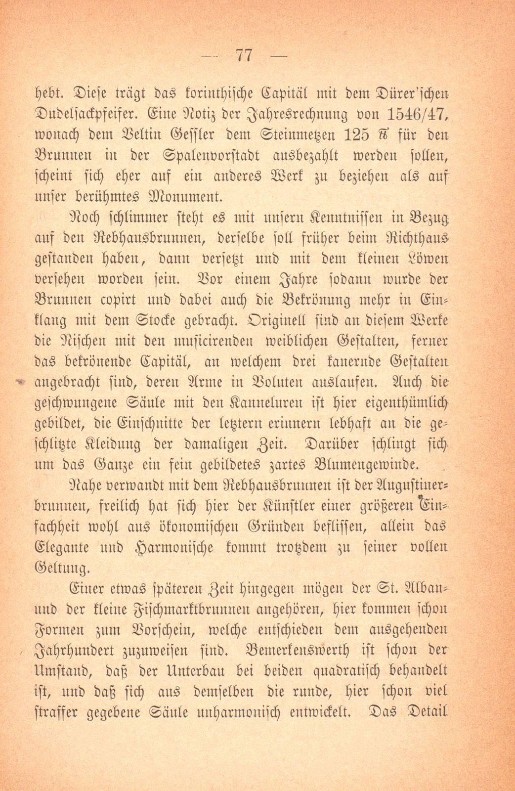 Baugeschichte Basels im XVI. Jahrhundert – Seite 26