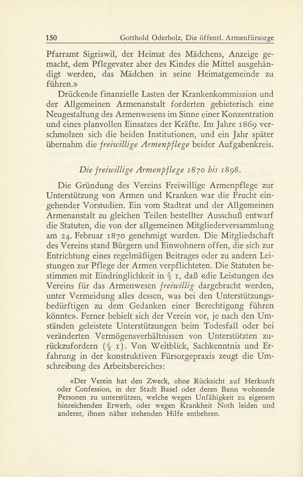 Die öffentliche Armenfürsorge der Niedergelassenen in Basel – Seite 9