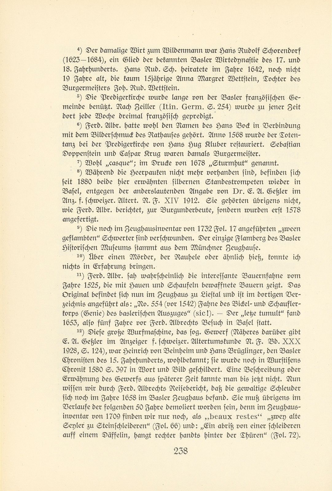 Herzog Ferdinand Albrecht von Braunschweig-Lüneburg und seine Beschreibung Basels vom Jahre 1658 – Seite 14