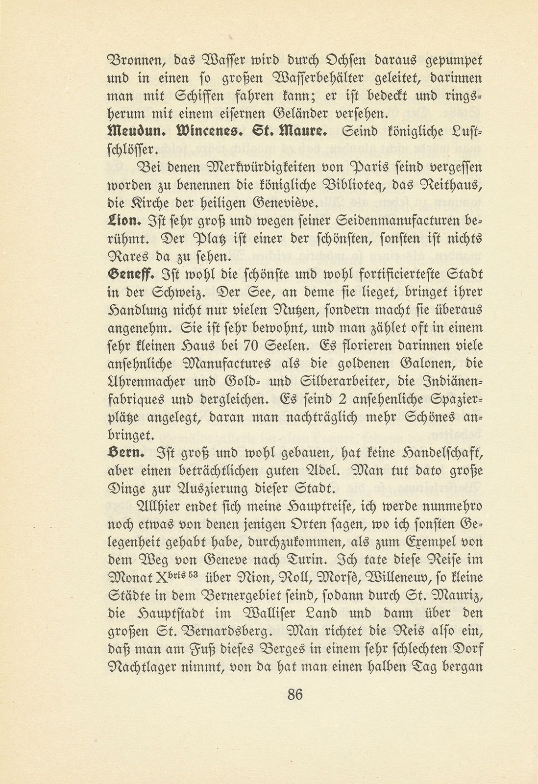 Johannes Ryhiner's Anmerkungen über das Merkwürdige, so in denen Städten, die ich zu sehen Gelegenheit gehabt, wahrzunehmen, nach der Ordnung, wie ich solche eine nach der anderen besucht – Seite 33