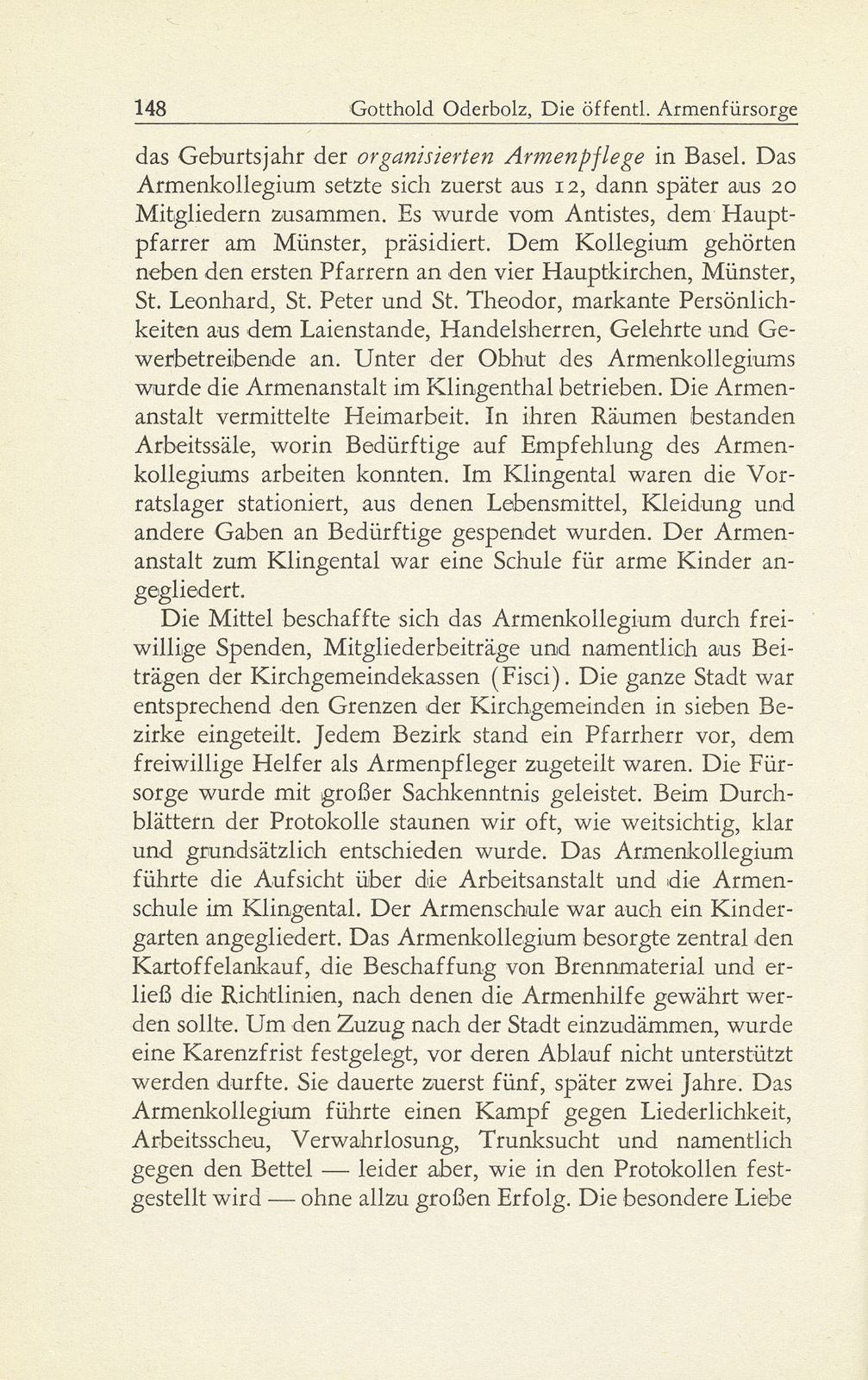 Die öffentliche Armenfürsorge der Niedergelassenen in Basel – Seite 7