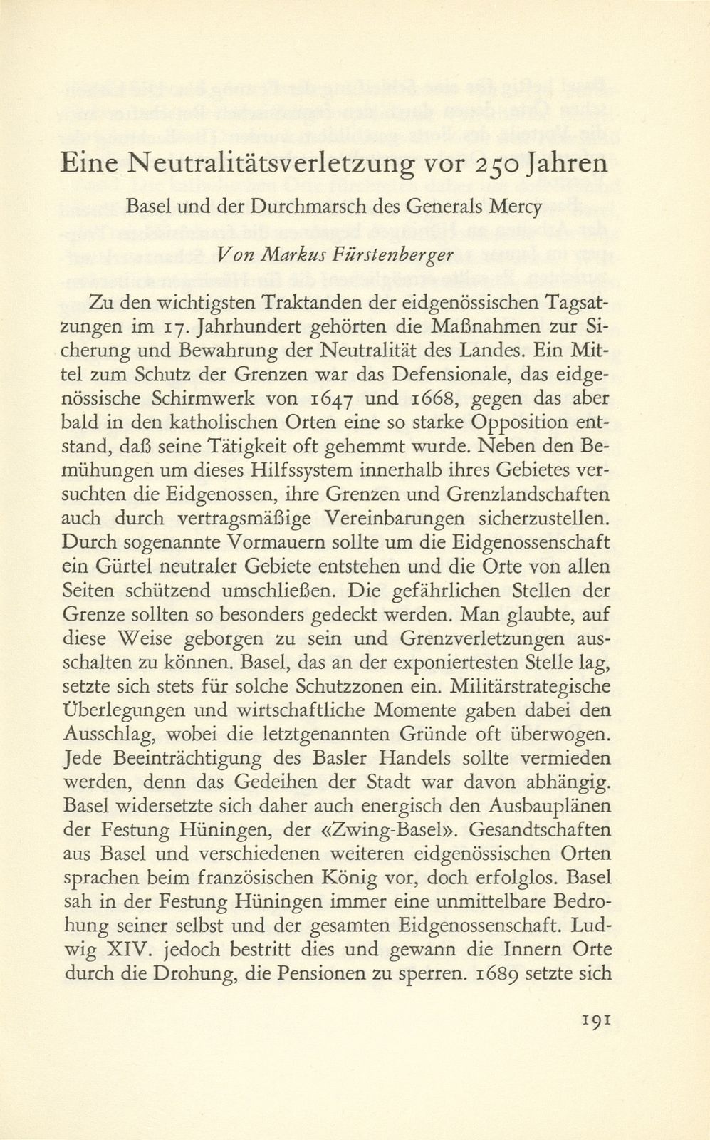 Eine Neutralitätsverletzung vor 250 Jahren – Seite 1