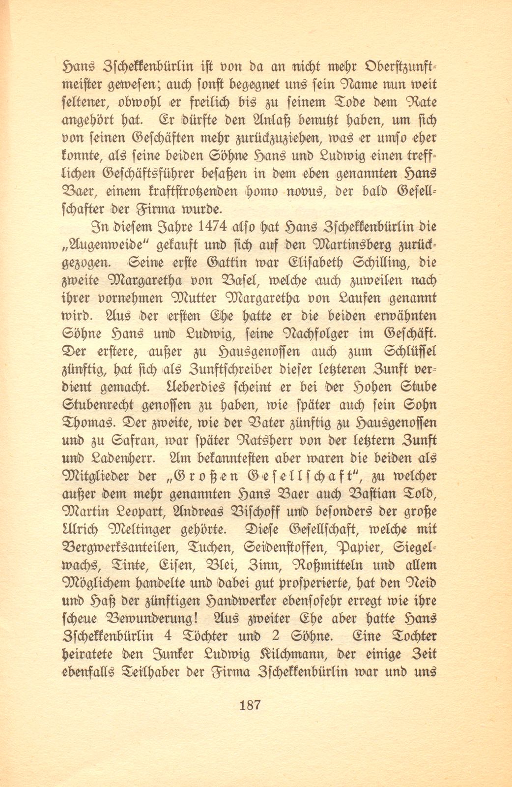 Aus der Geschichte eines alten Basler Hauses [Haus zur ‹Augenweide›] – Seite 14