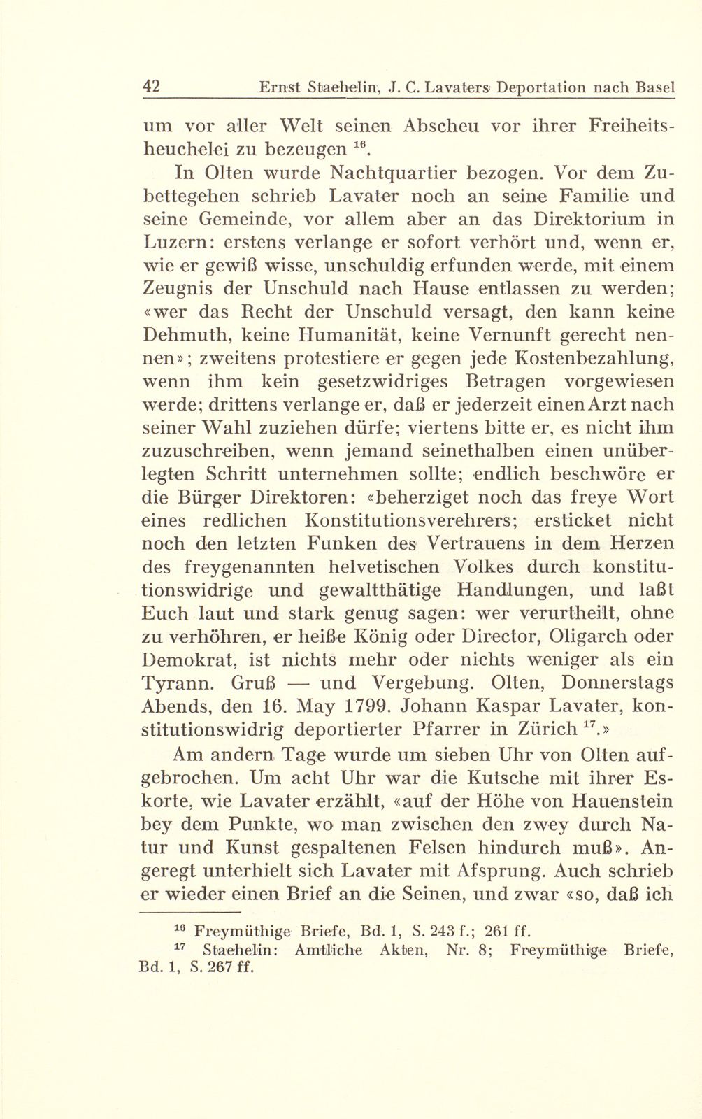 Johann Caspar Lavaters Deportation nach Basel im Jahre 1799 – Seite 12