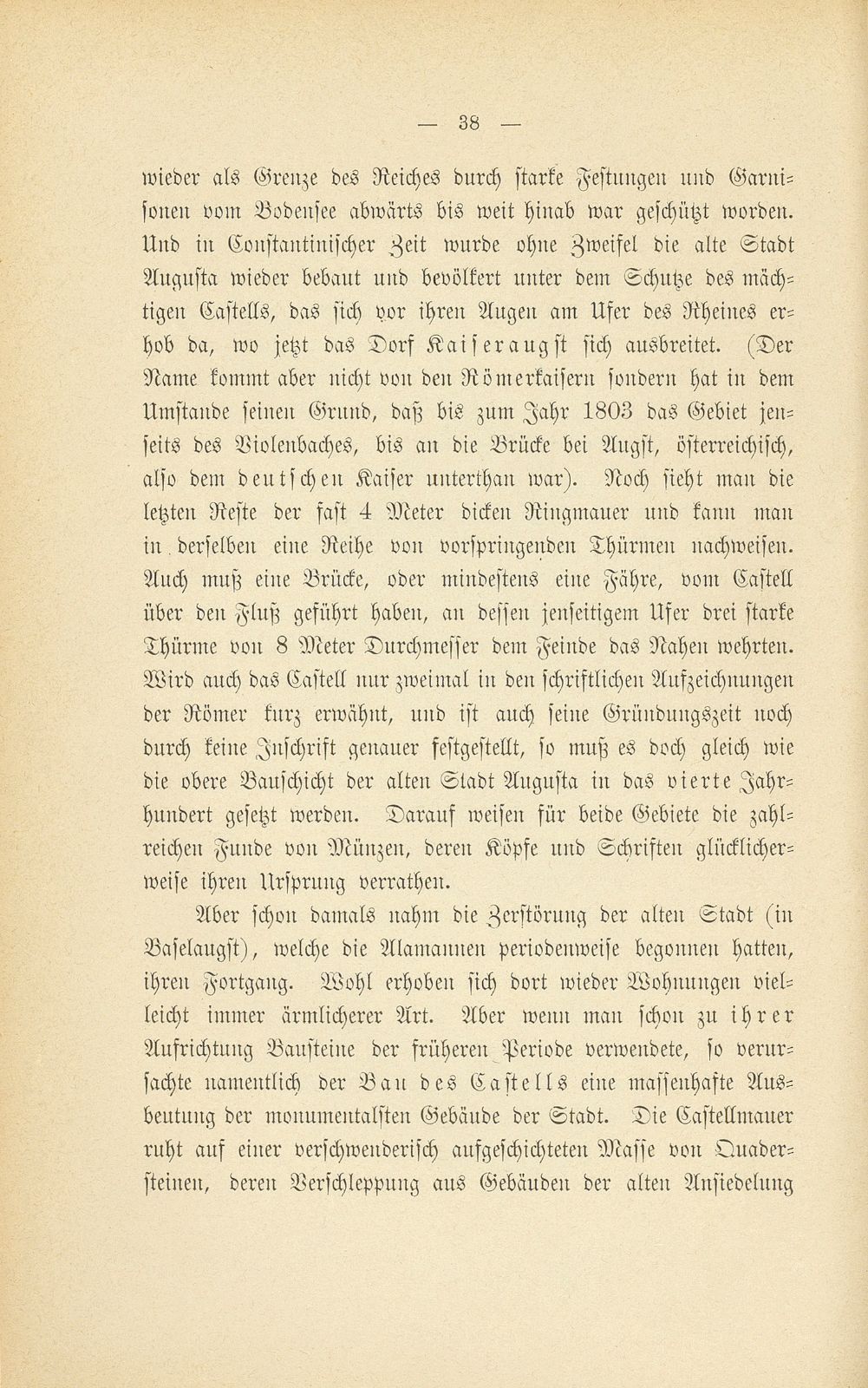 Zerstörung und Erhaltung der römischen Ruinen zu Augst – Seite 3