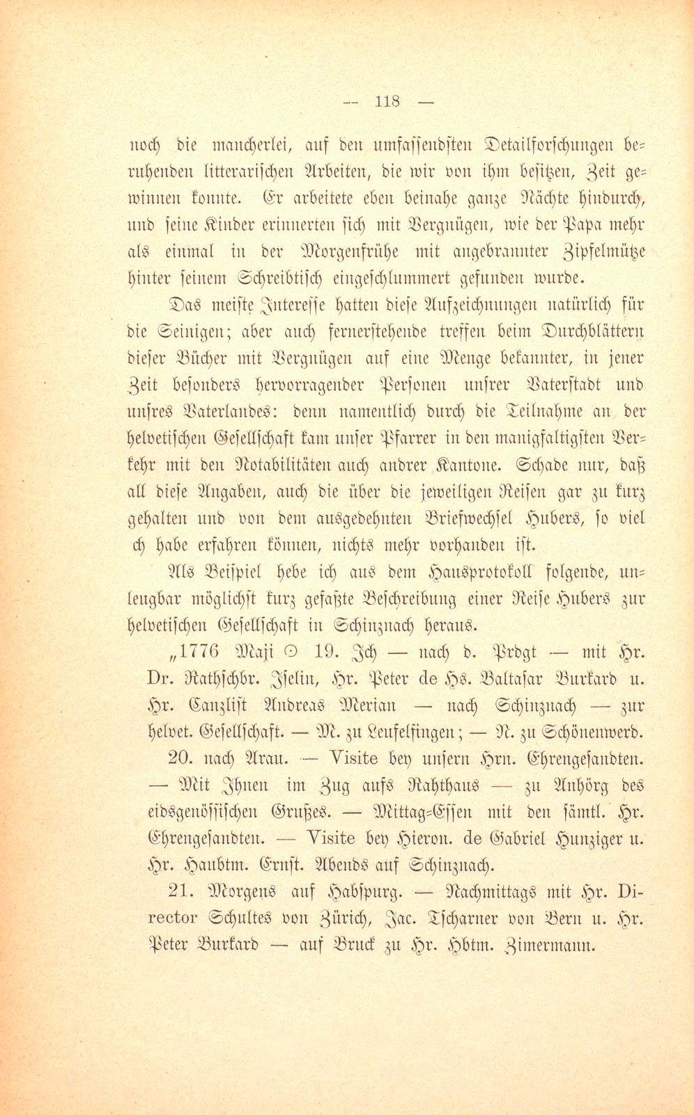 M. Johann Jakob Huber, weil. Pfarrer und Dekan in Sissach und seine Sammlungen zur Geschichte der Stadt und Landschaft Basel – Seite 44