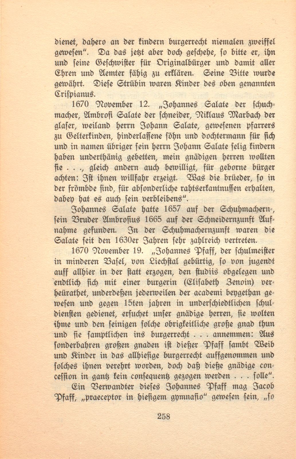 Vom Zuwachs der Basler Bürgerschaft aus der Universität bis zur Revolutionszeit – Seite 28