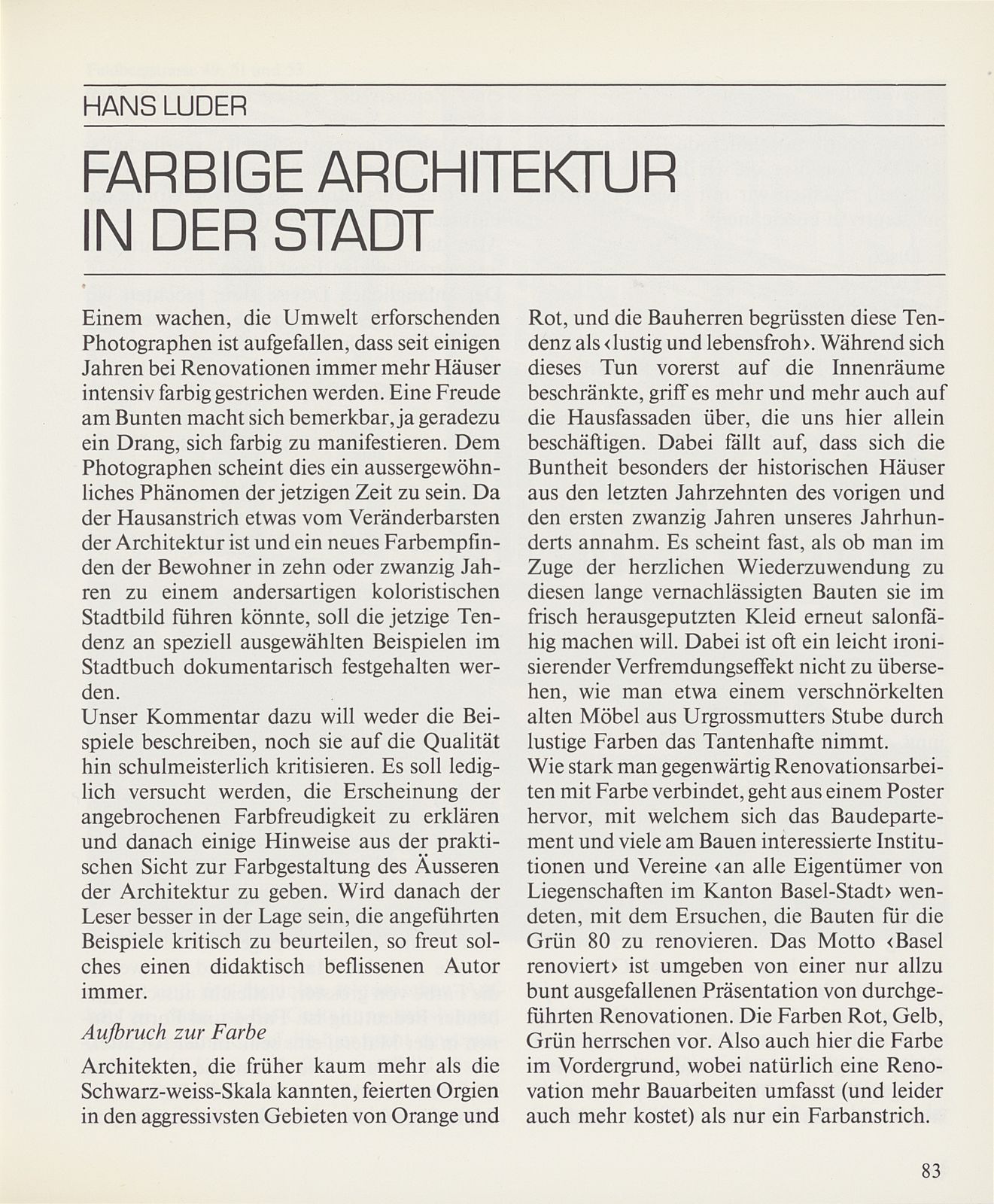 Farbige Architektur in der Stadt – Seite 1