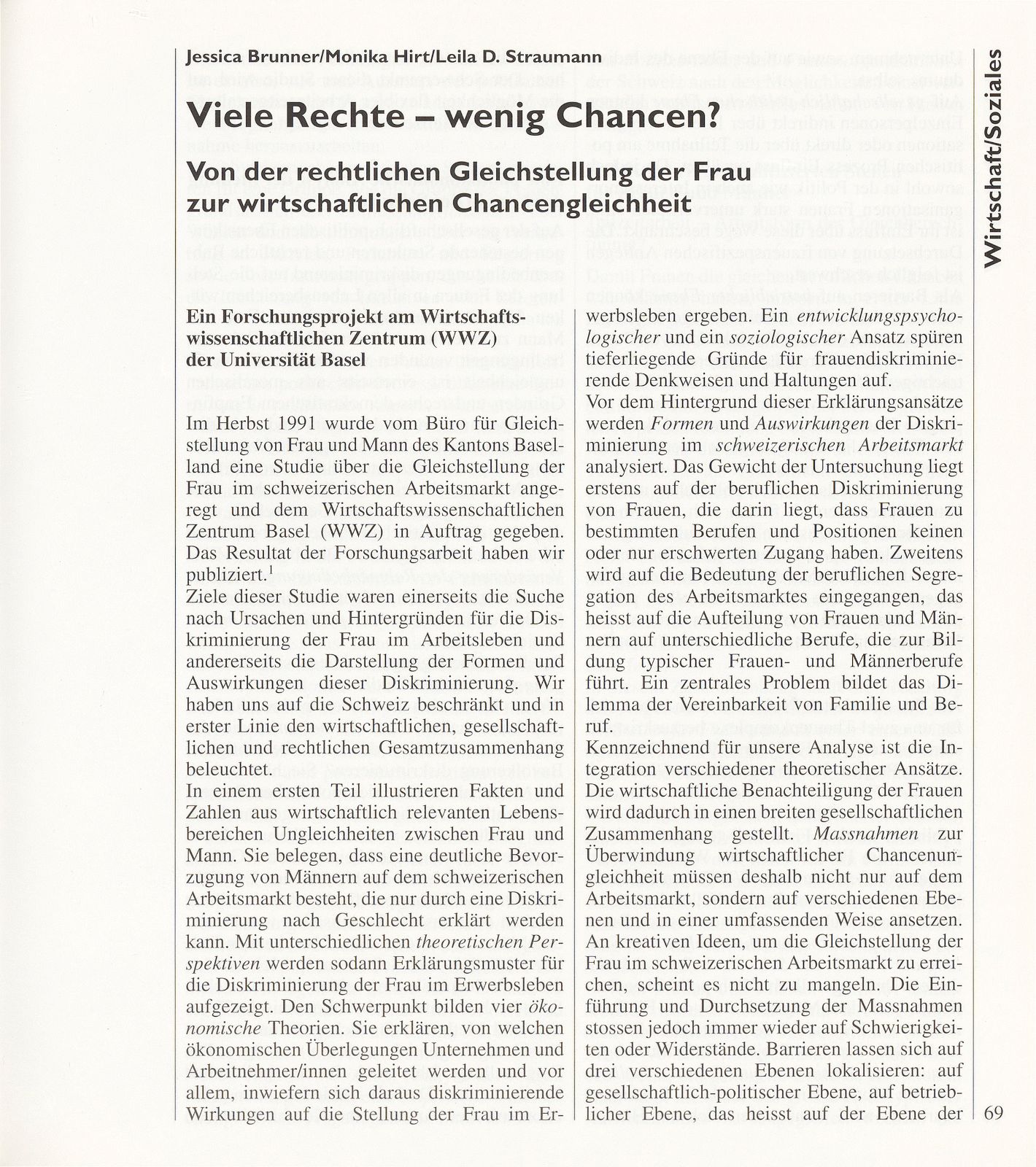 Viele Rechte – wenig Chancen? – Seite 1