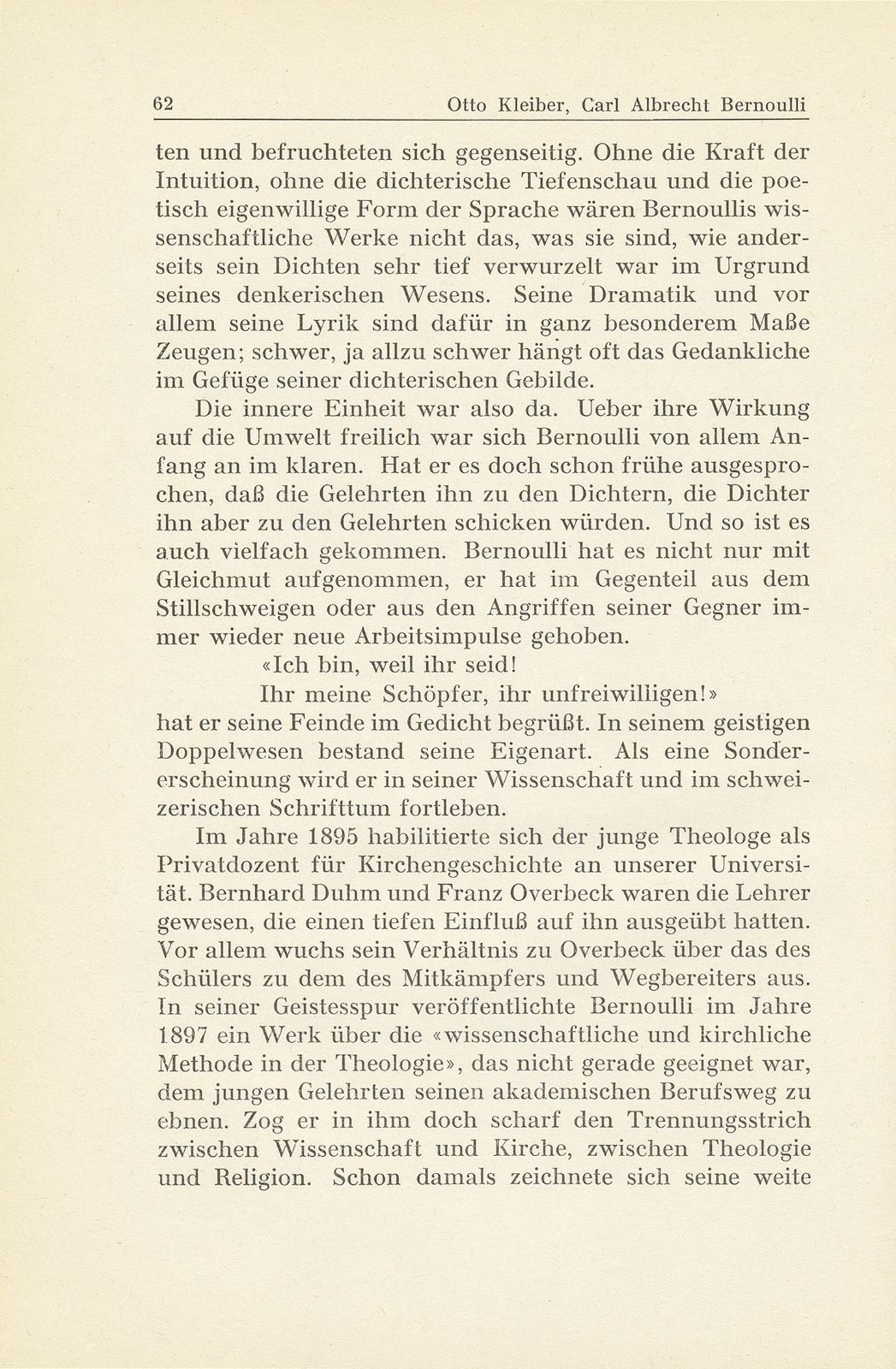 Carl Albrecht Bernoulli 10. Januar 1868 bis 13. Februar 1937 – Seite 2