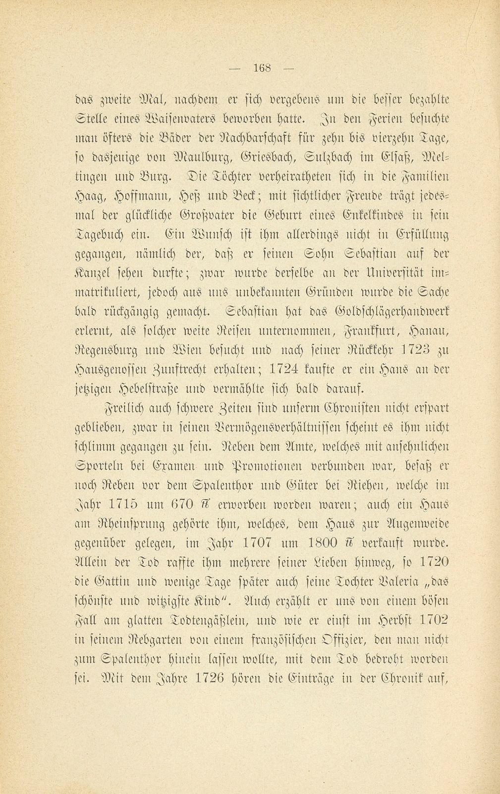 Mitteilungen aus einer Basler Chronik des beginnenden XVIII. Jahrhunderts [Sam. v. Brunn] – Seite 4