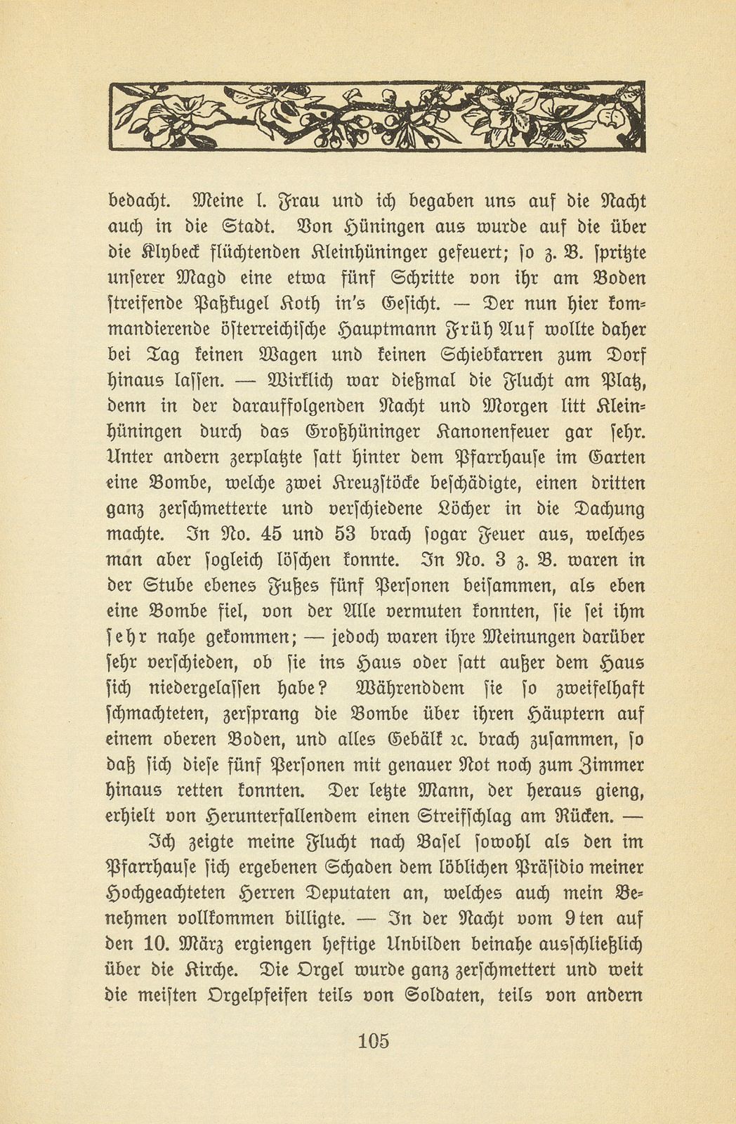 Kleinhüningen im Kriegswinter 1813/1814. [J. von Speyr] – Seite 12