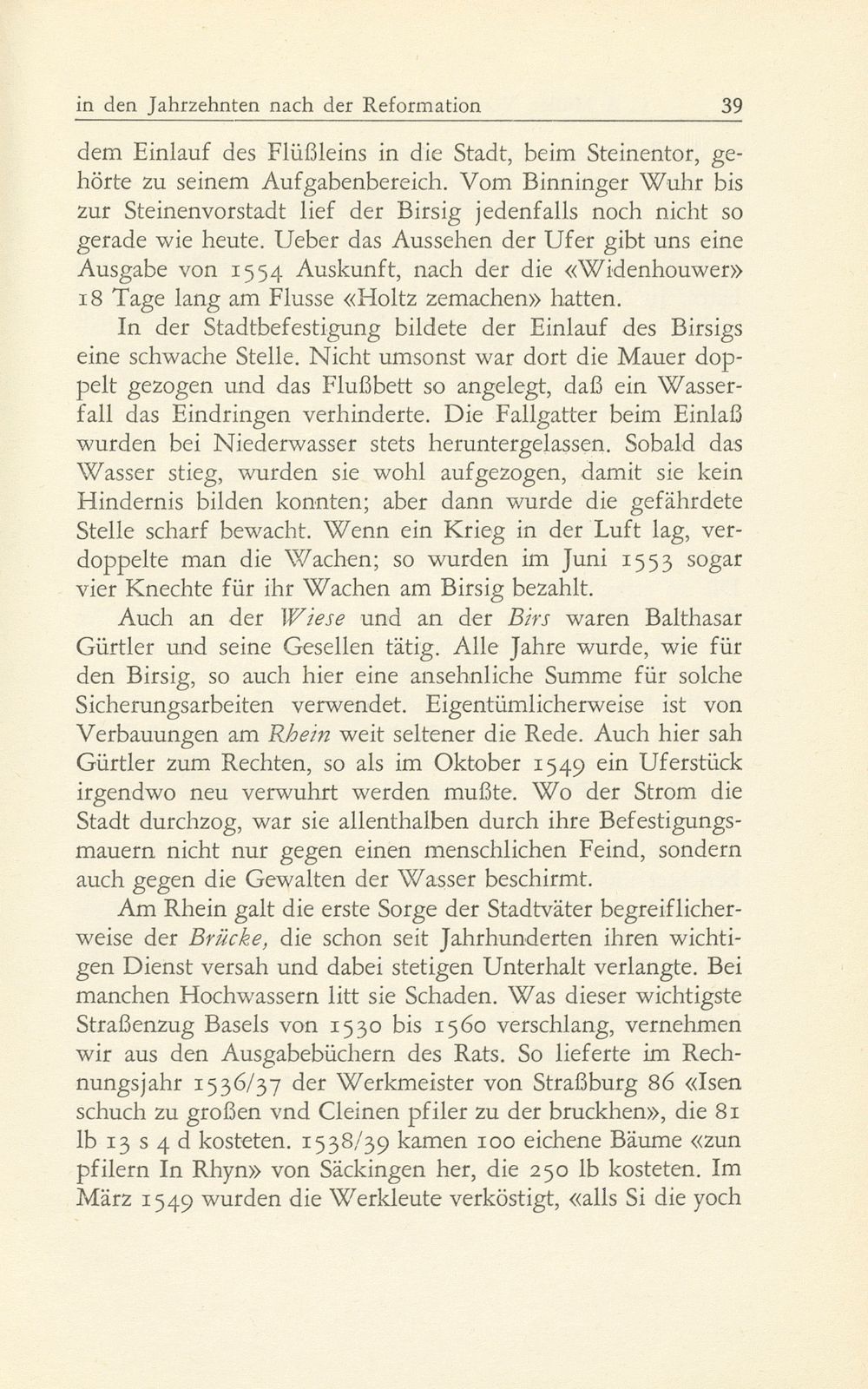 Von Basels öffentlicher Bau- und Kunstpflege in den Jahrzehnten nach der Reformation 1529-1560 – Seite 19