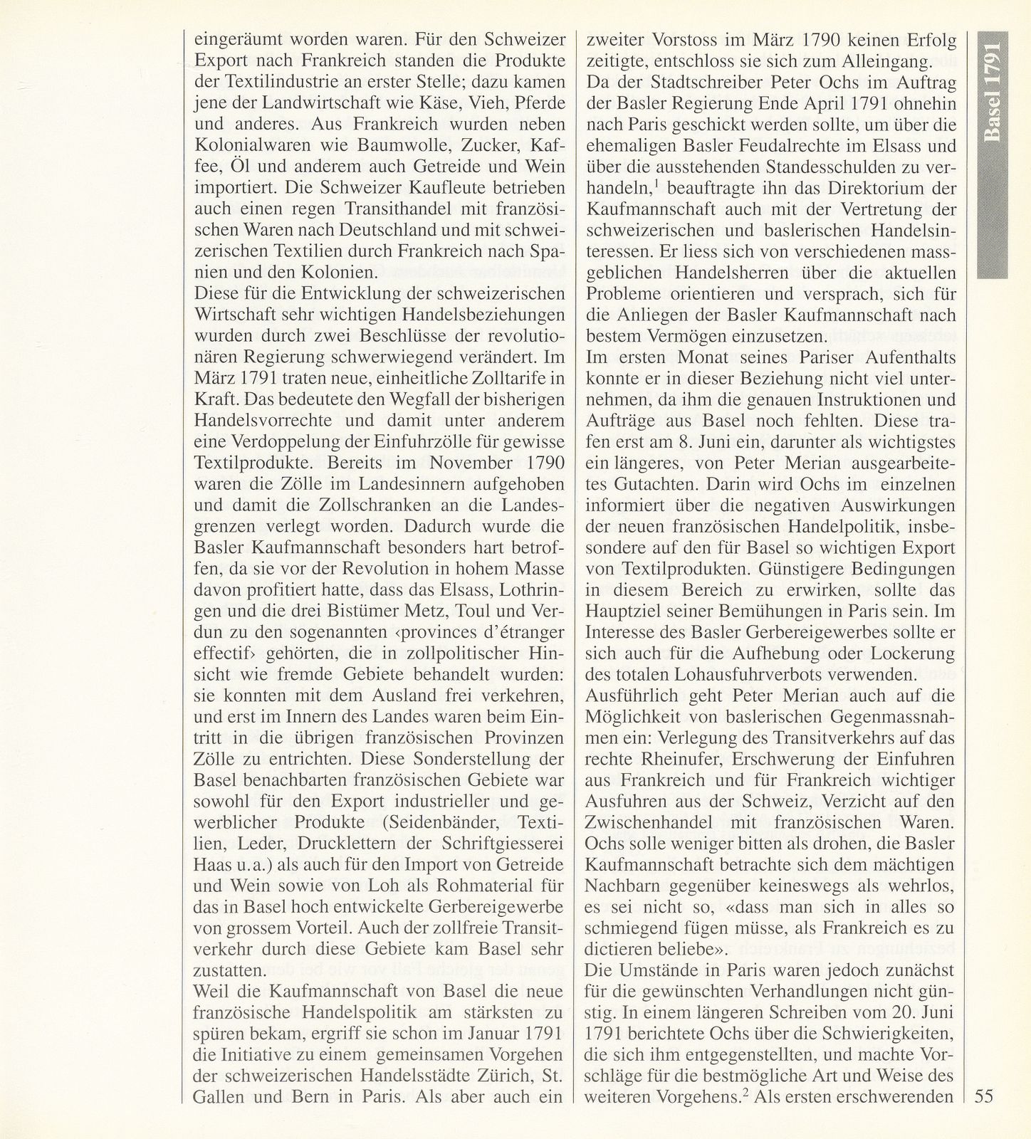 1791: Stadtschreiber Peter Ochs' Mission in Paris. Schmuggel als Menschenrecht – Seite 2