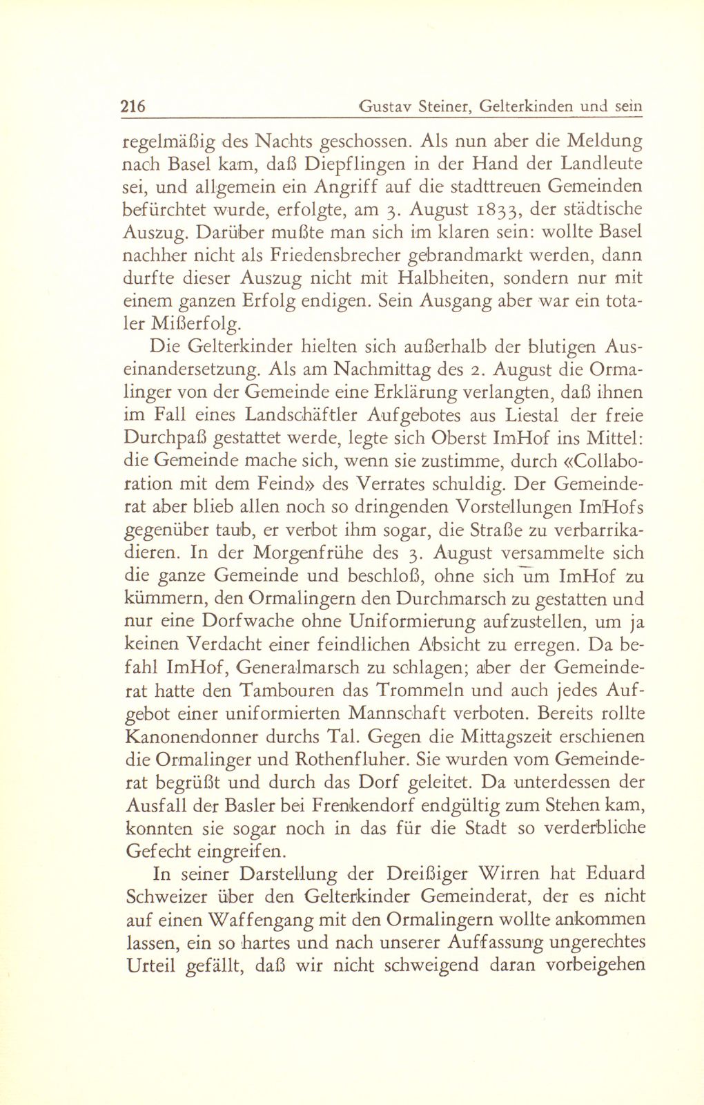 Gelterkinden und sein Pfarrer in den Dreissigerwirren – Seite 13