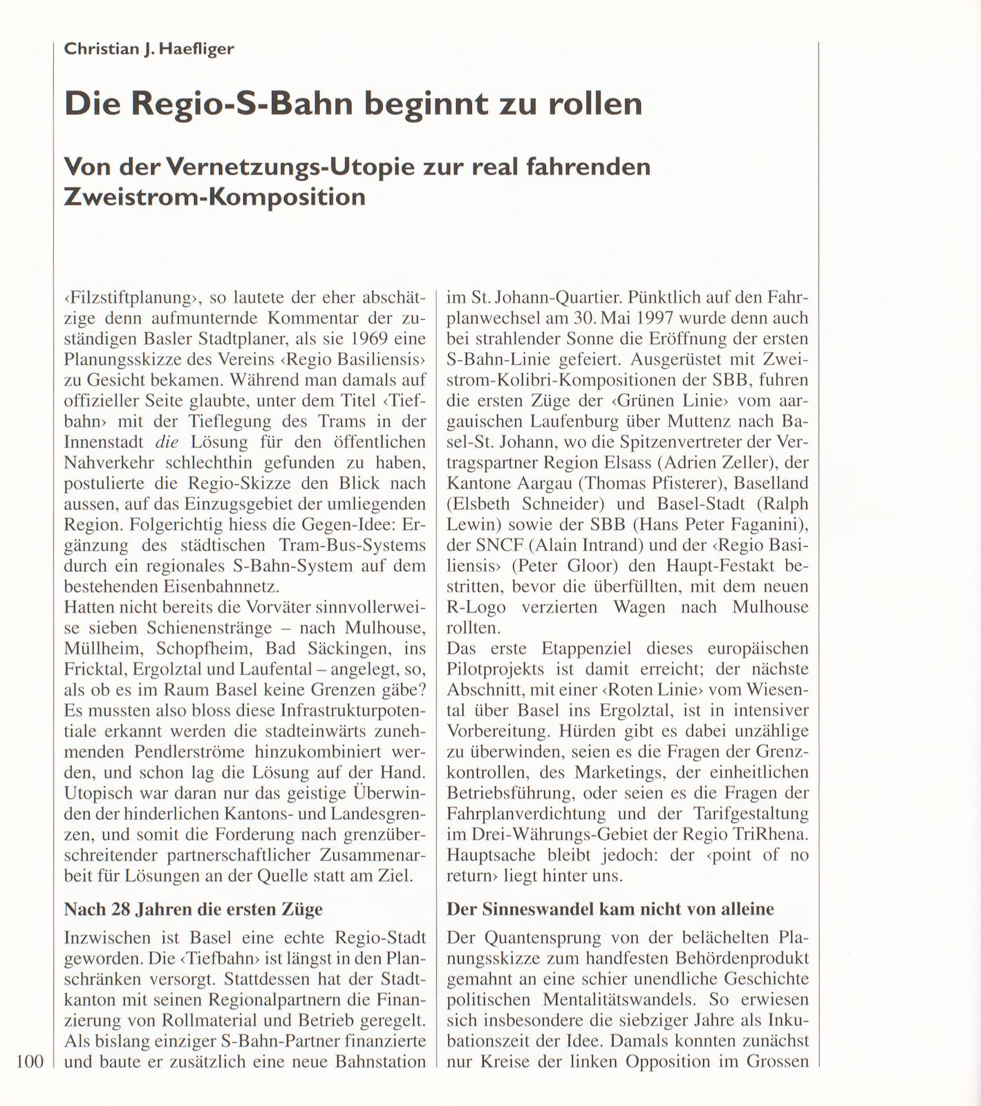 Die Regio-S-Bahn beginnt zu rollen – Seite 1