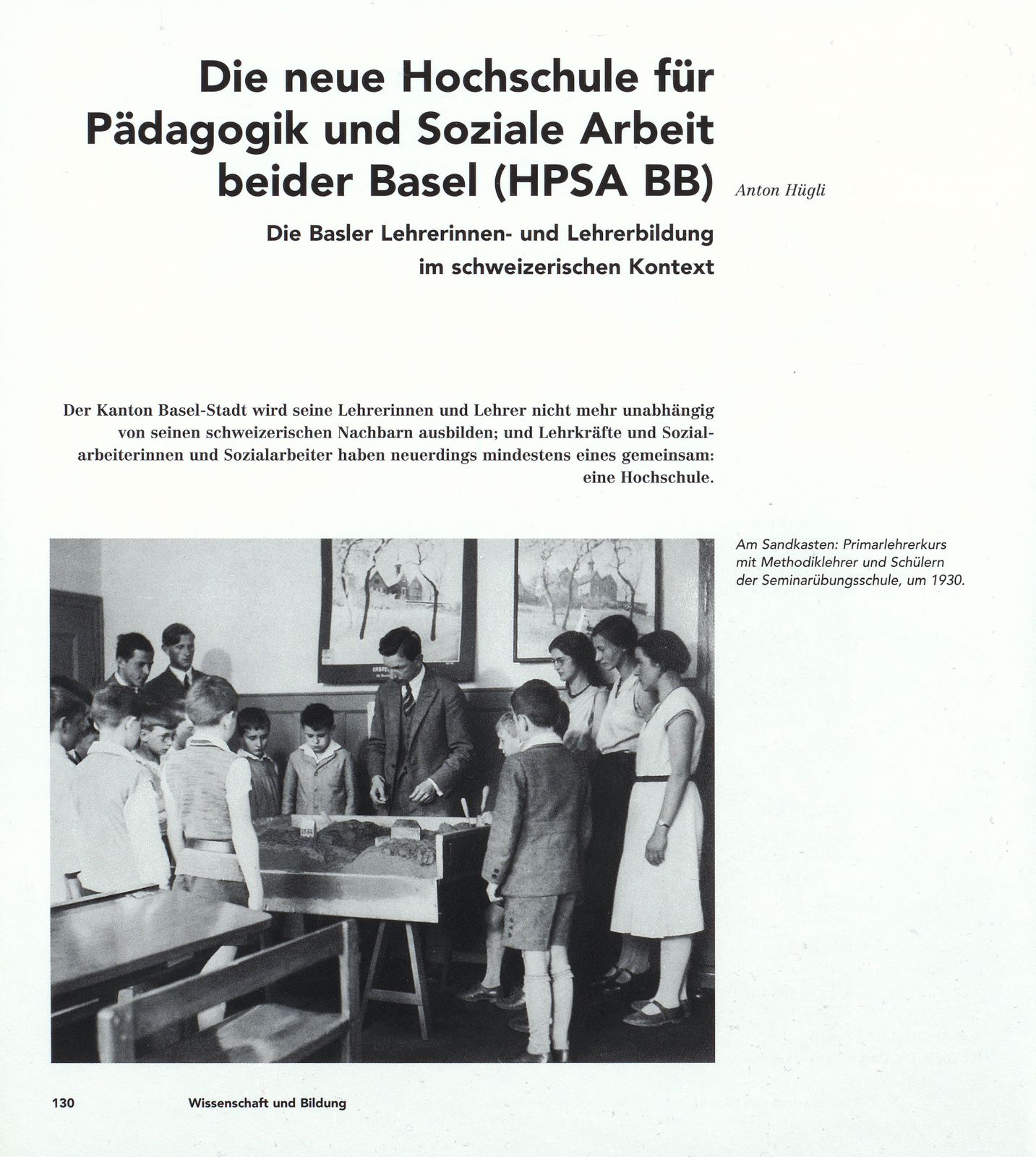 Die neue Hochschule für Pädagogik und Soziale Arbeit beider Basel (HPSA BB) – Seite 1