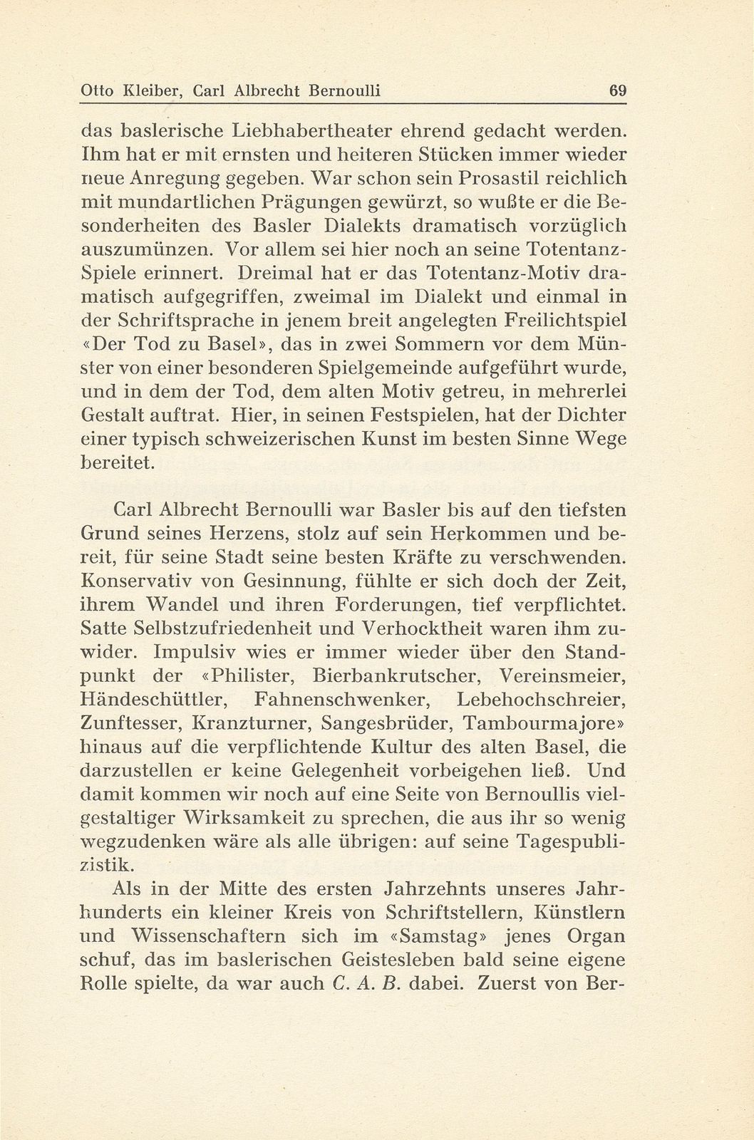 Carl Albrecht Bernoulli 10. Januar 1868 bis 13. Februar 1937 – Seite 9